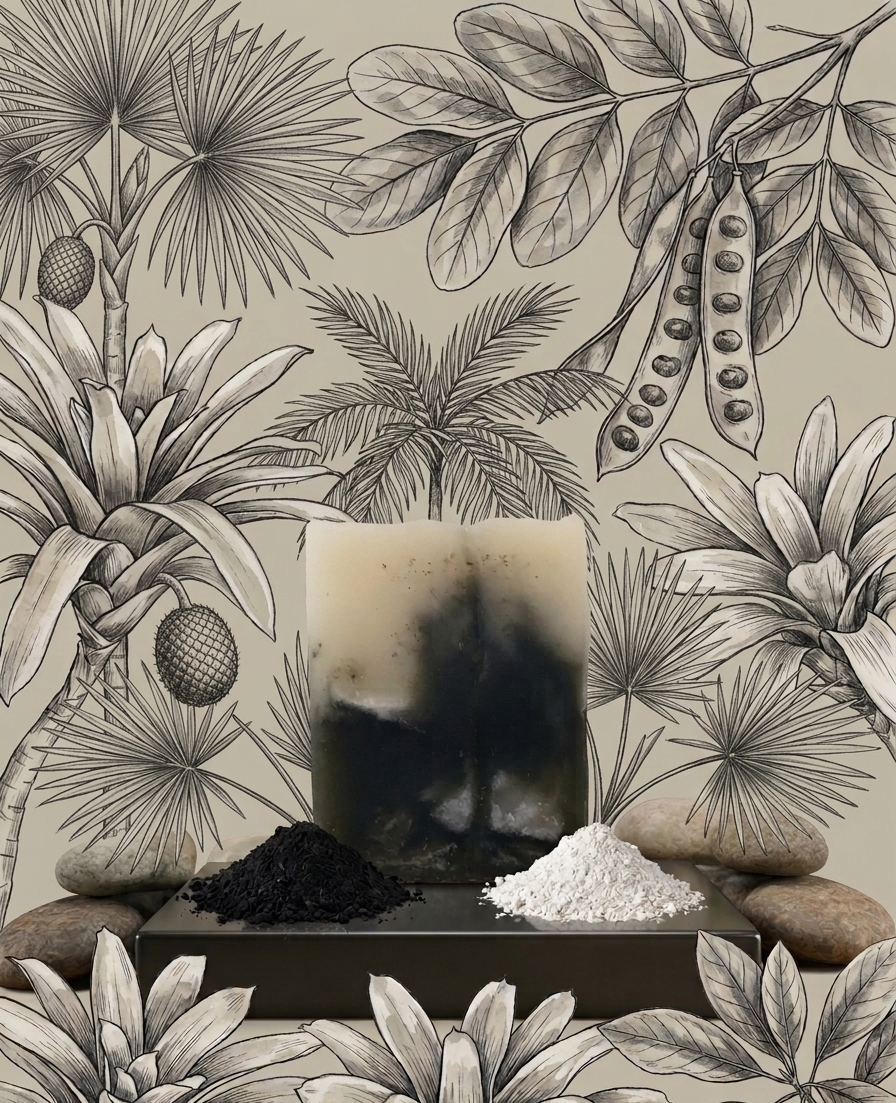 sabonete sabão artesanal com argilas preta e branca