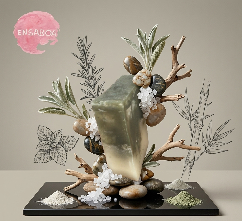 sabonete sabão artesanal com argilas verde e branca