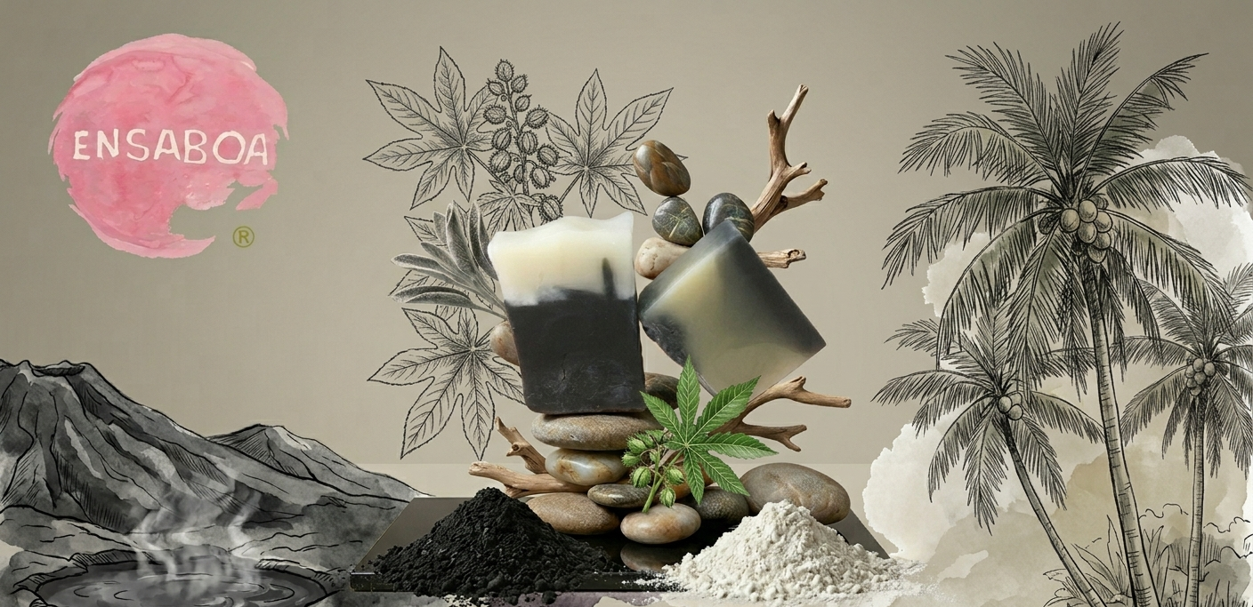 sabonete sabão artesanal com argilas preta e branca