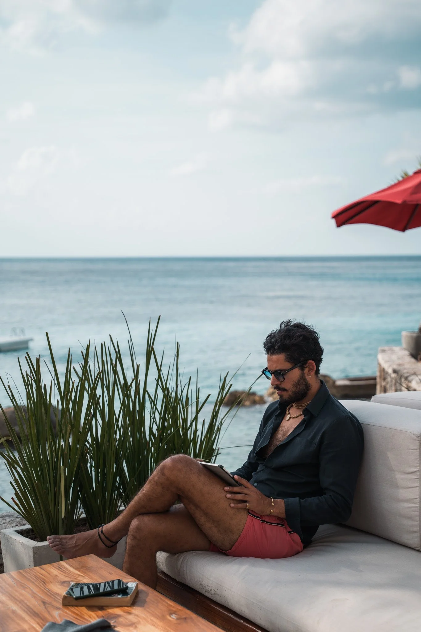 Relax read chill patio view