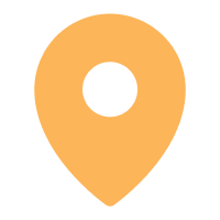 Map pin icon in orange color