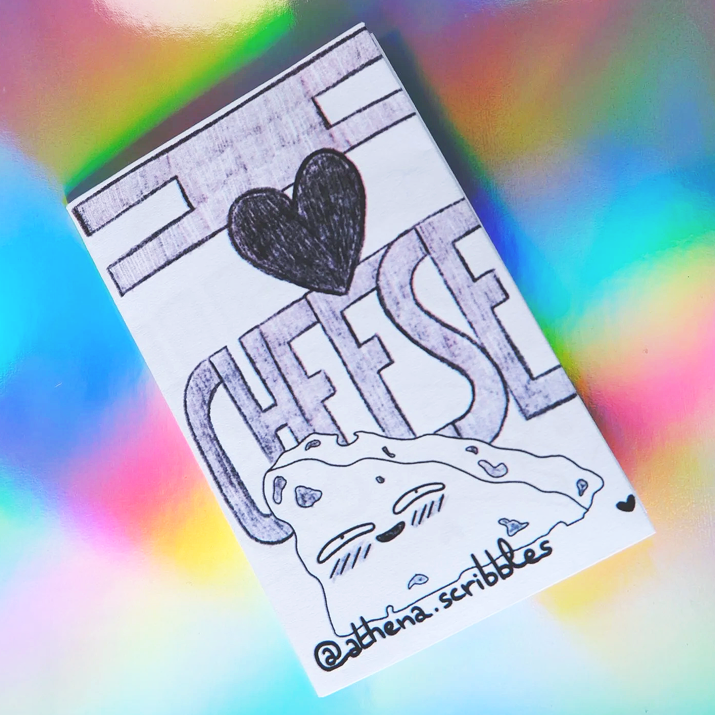 Mini Zine - I LOVE CHEESE