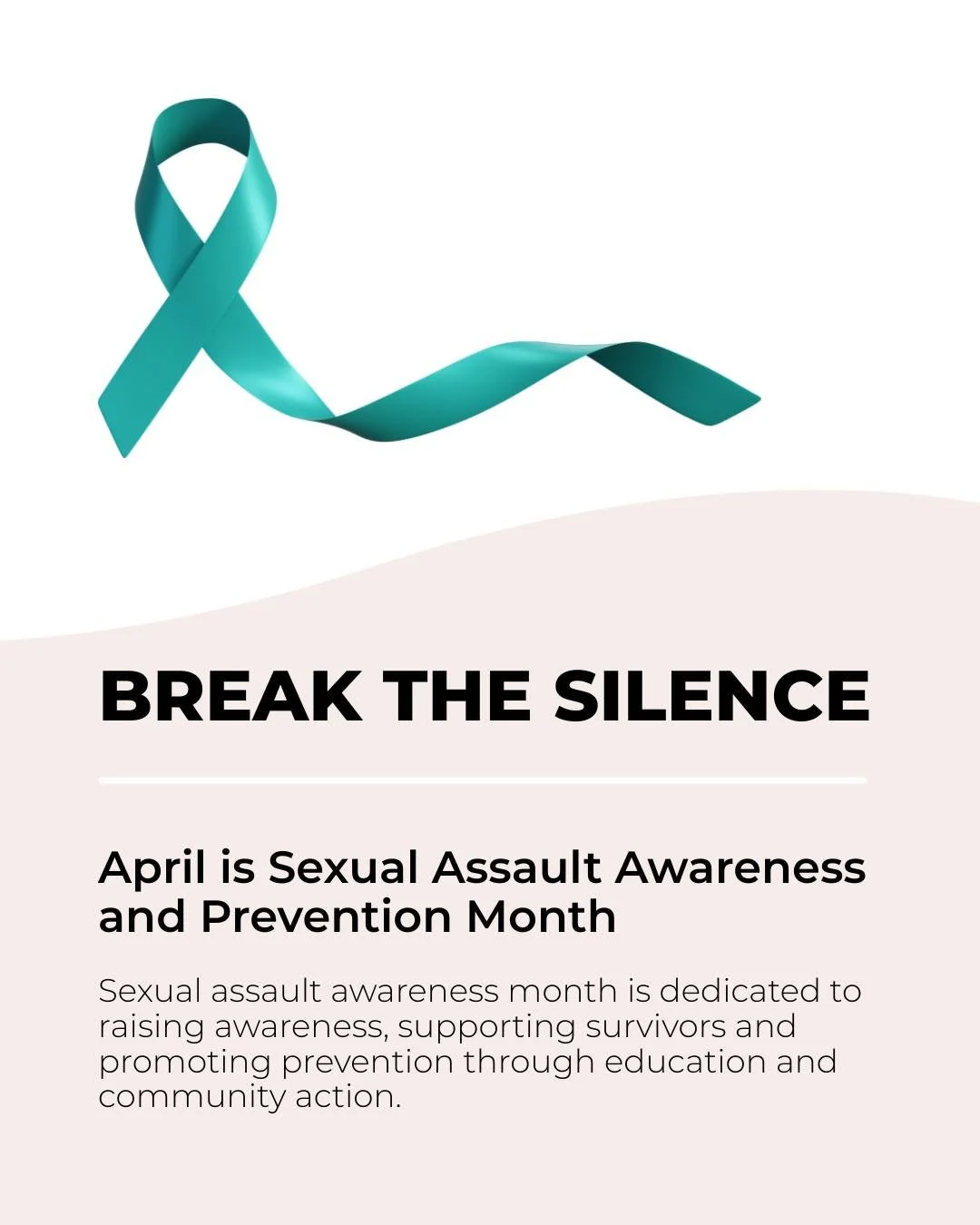 April is Sexual Assault Awareness Month 🗣️ 

1 in 5 women experience sexual assault in their lifetime. These numbers are heavy&mdash;but they also remind us how important it is to talk about it, support survivors, and create spaces where healing is 