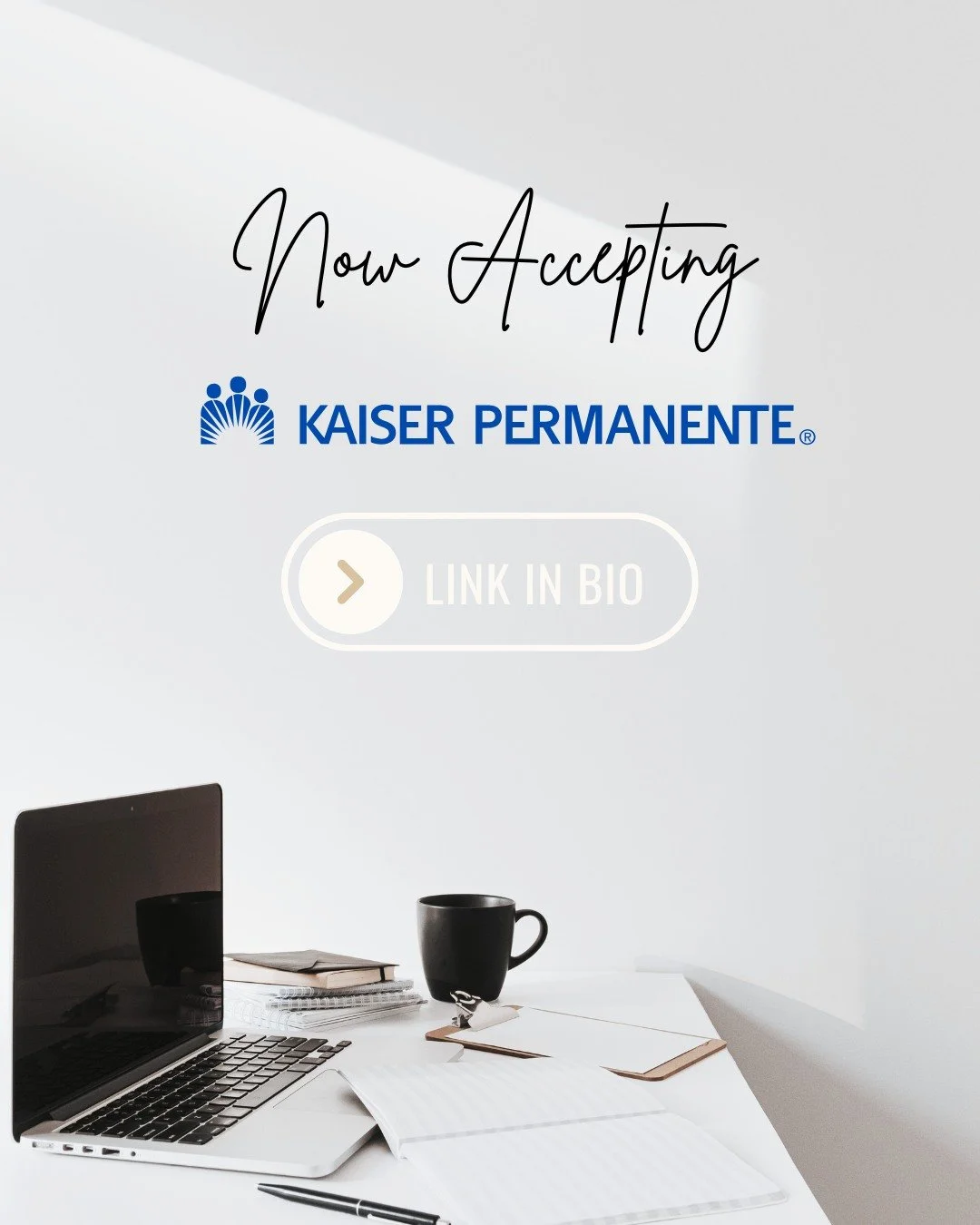 Therapy just got a little more accessible&mdash; I now accept Kaiser ✨