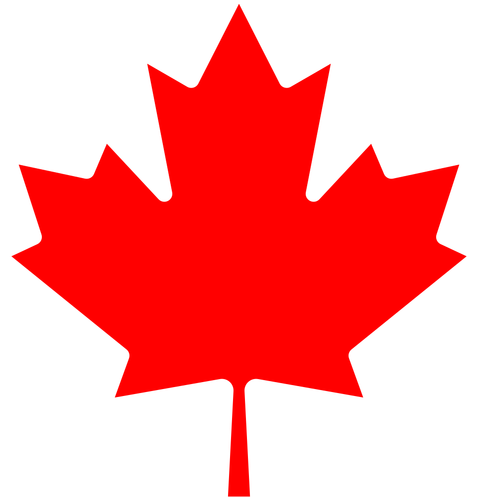 Red maple leaf, a symbol of Canada.