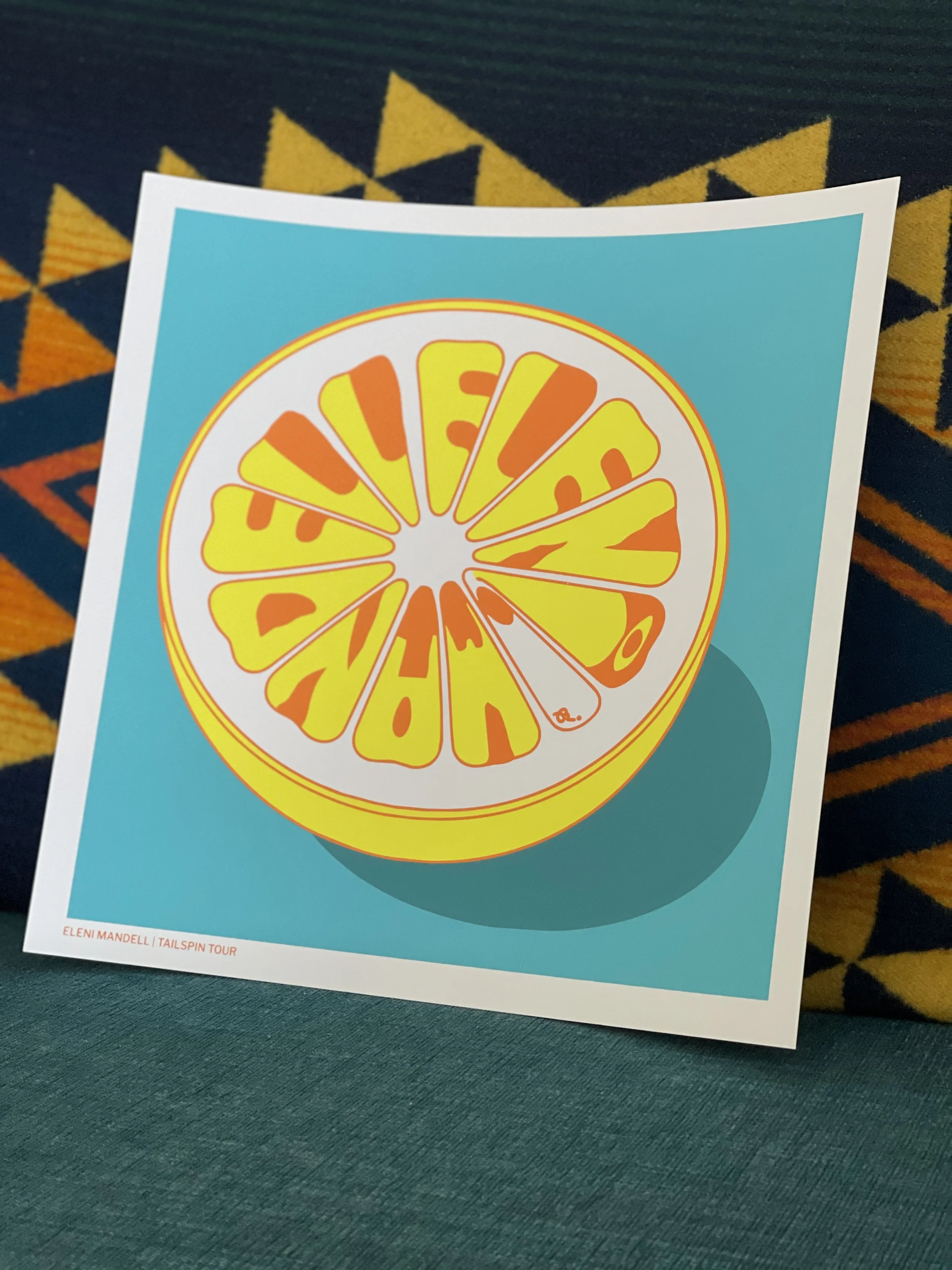 Eleni Mandell Limited Edition Screen-printed Tailspin Tour Poster