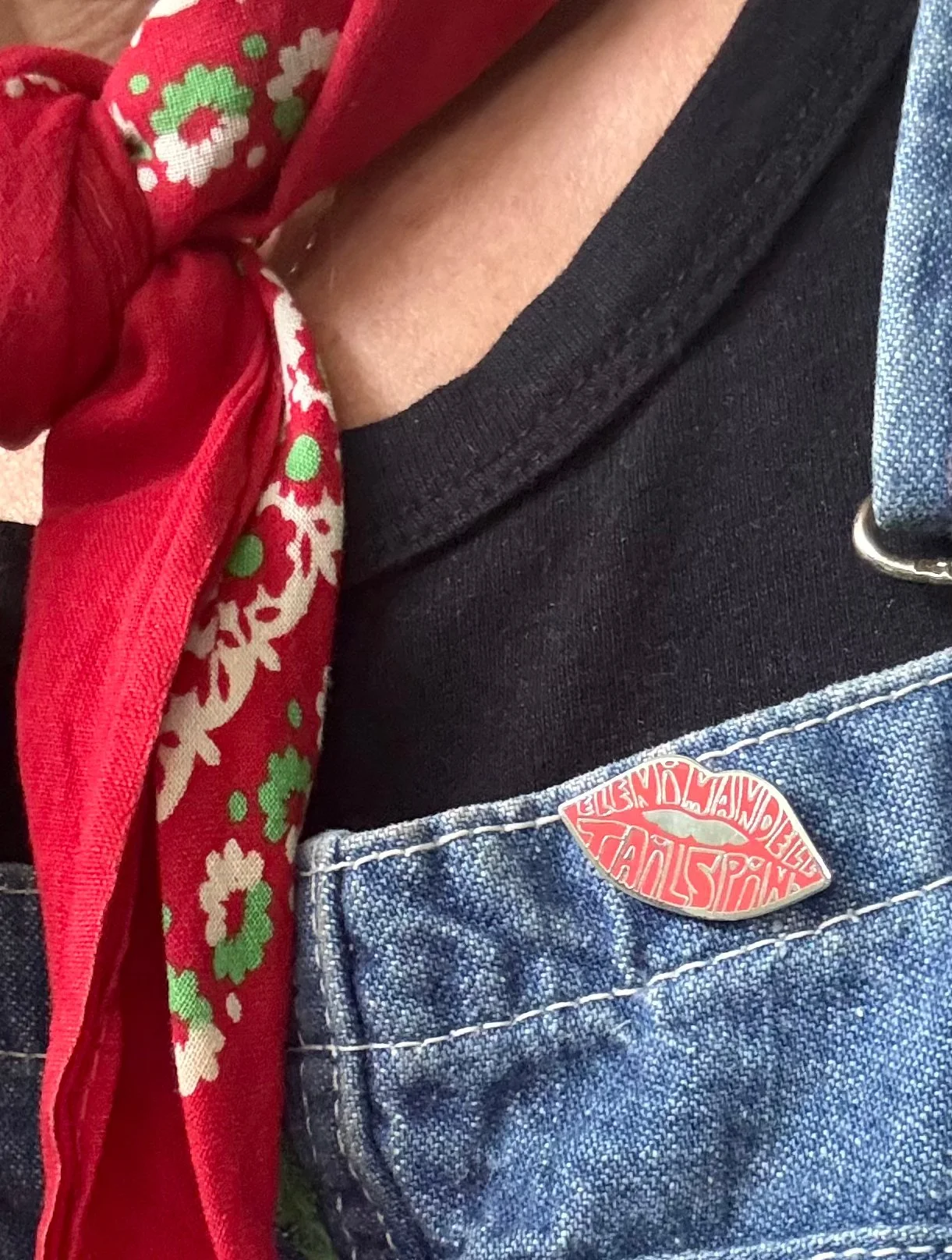 Eleni Mandell Tailspin Better Than Love Lips Enamel Pin