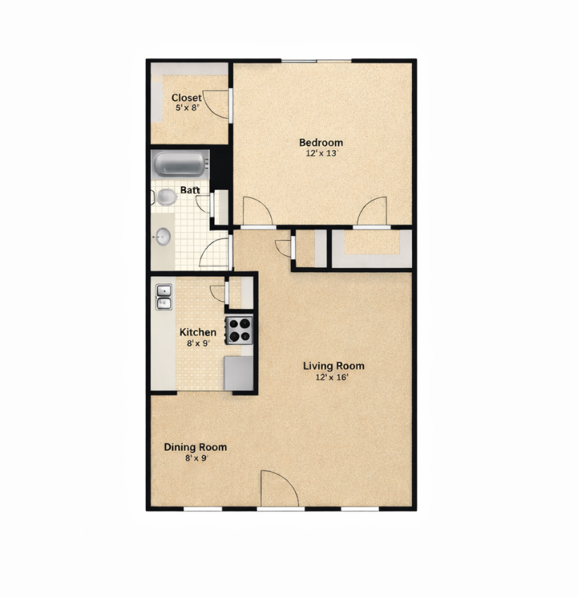 A3 - 702 Sq Ft