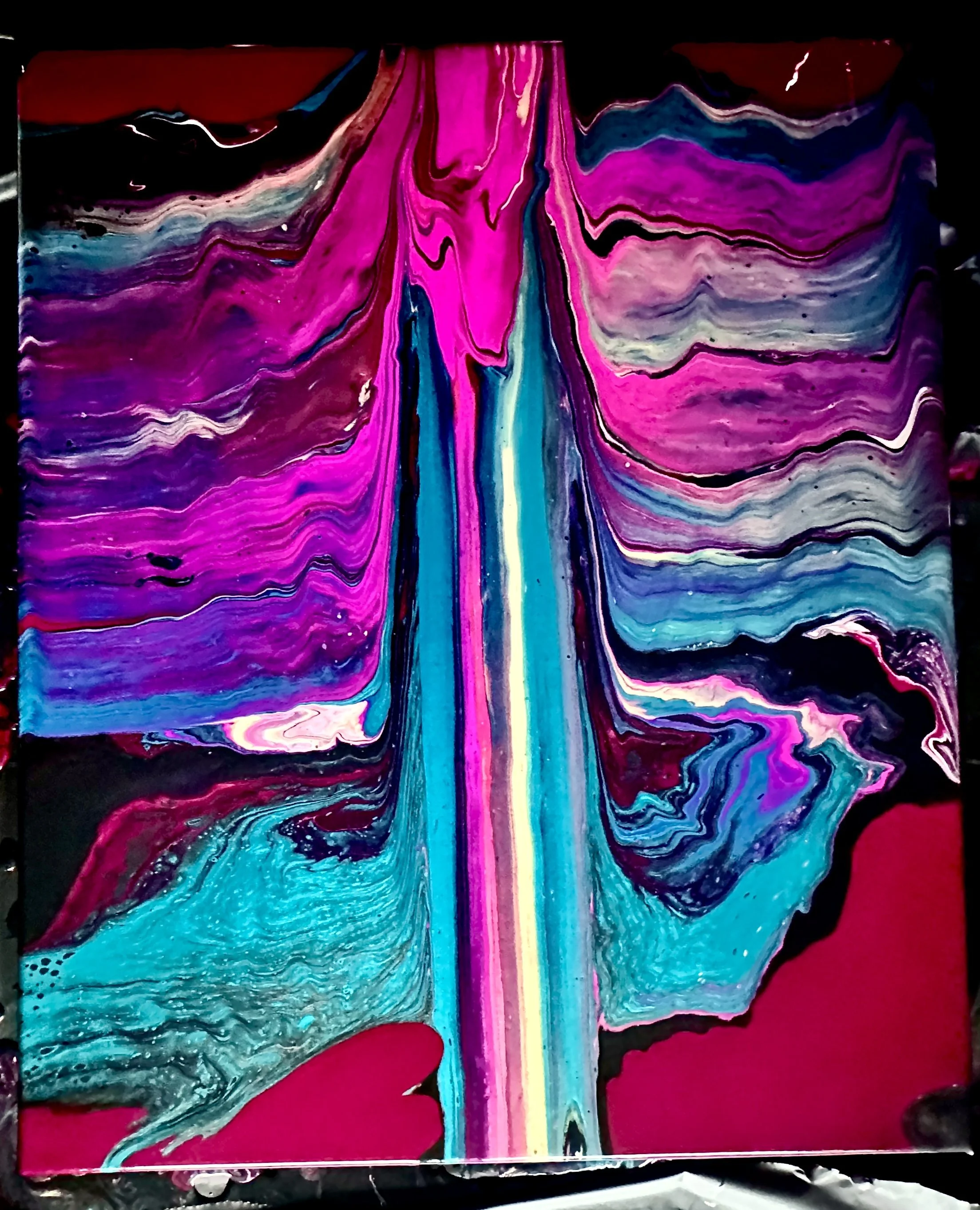 Vibrant Flow Acrylic Canvas Art