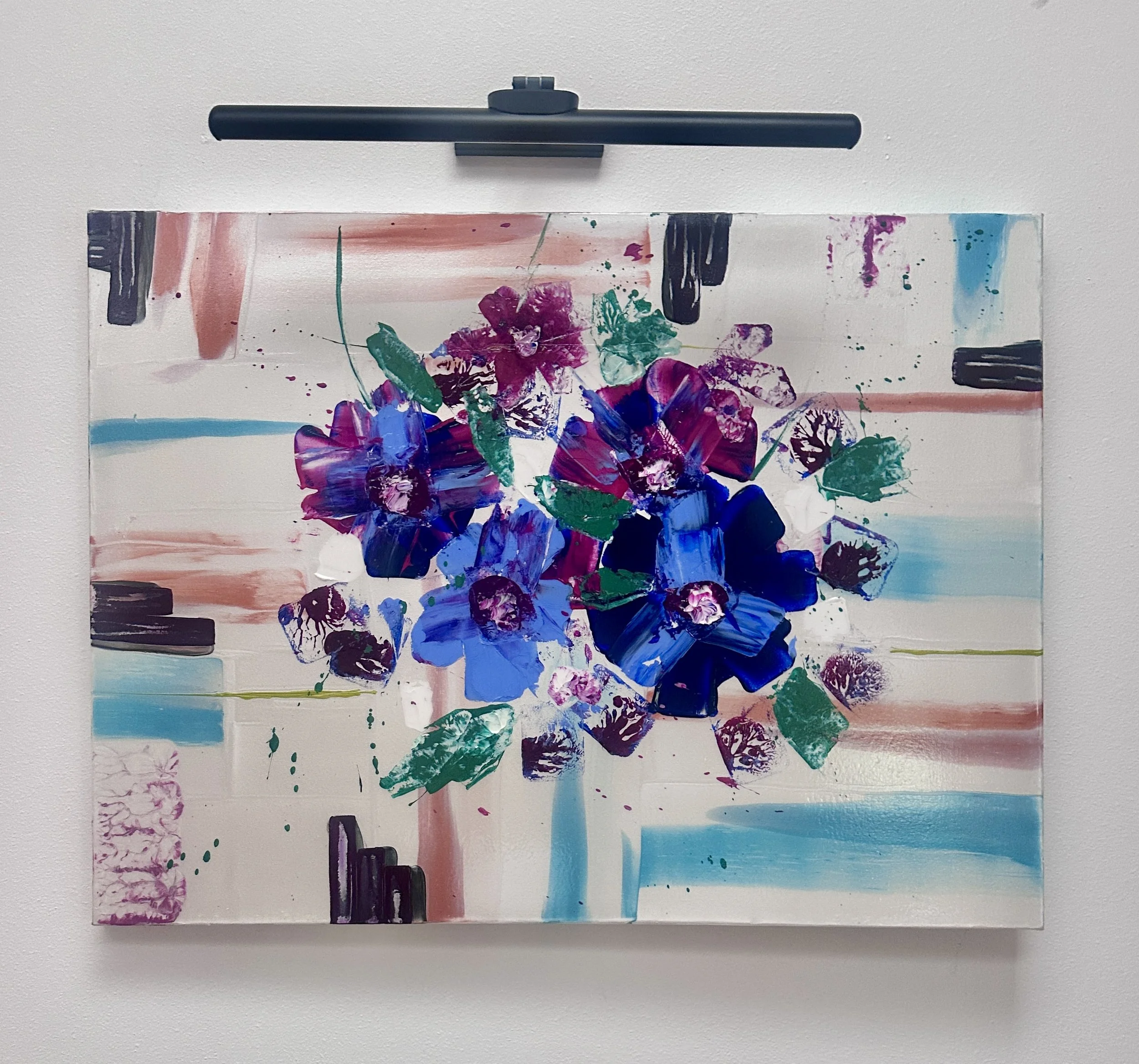 30x40 Vibrant Floral Abstract Acrylic Painting