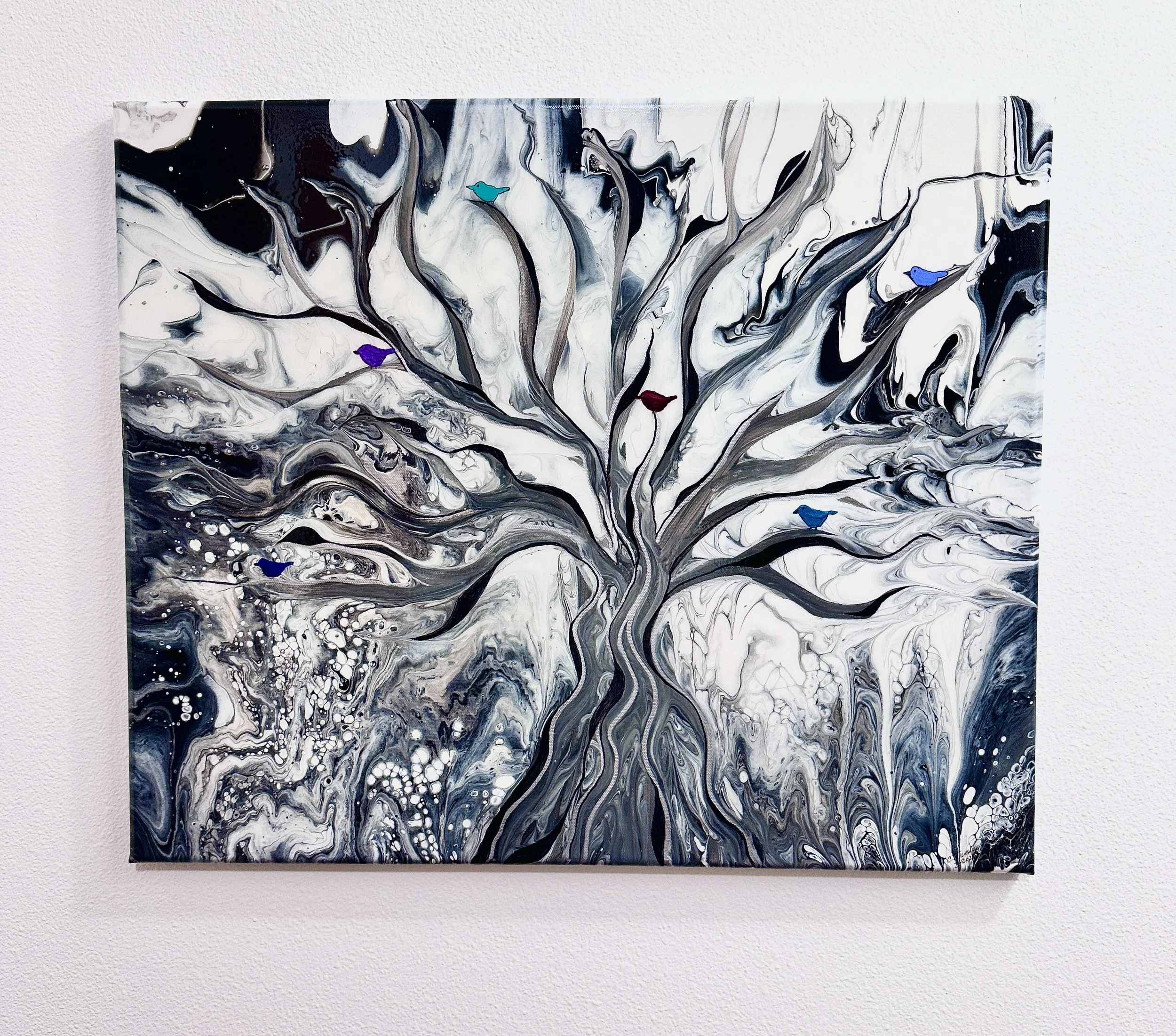 Mystical Tree of Color Acrylic Canvas