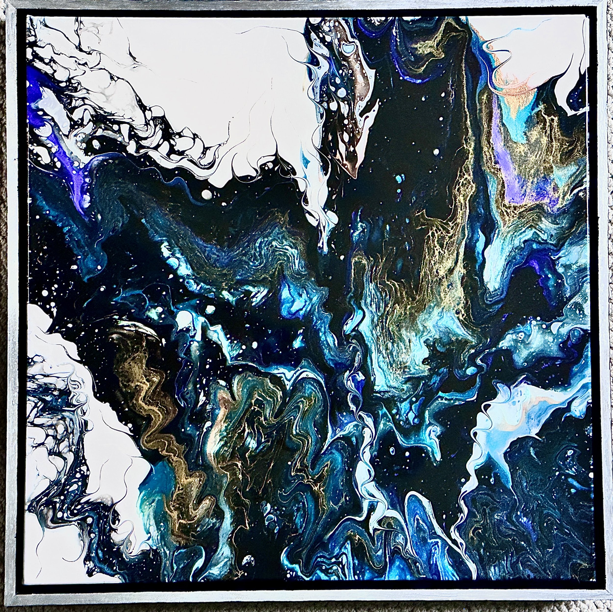 Mystical Swirl Framed Acrylic Painting