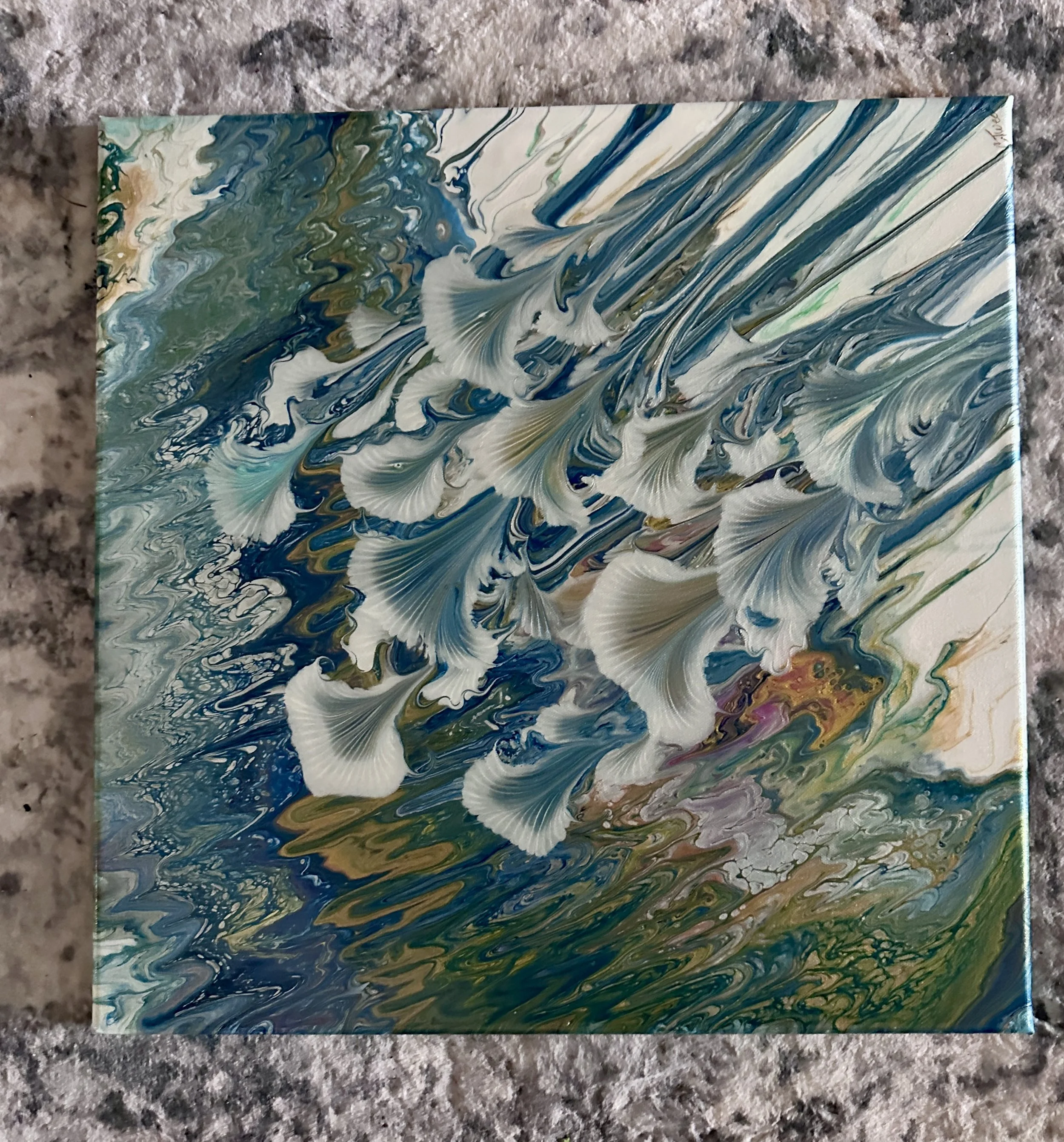 20x20 Cascade Radiance Acrylic Painting