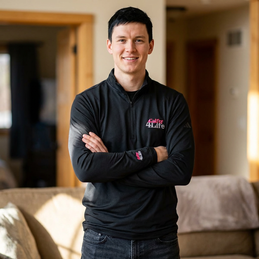 Adidas Embroidered Quarter-Zip Pullover — Golfer 4 Life Performance 1/4 zip Pullover