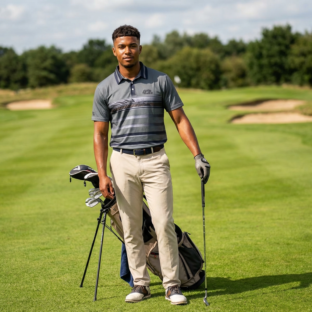 Signature Plume Pattern Polo Shirt