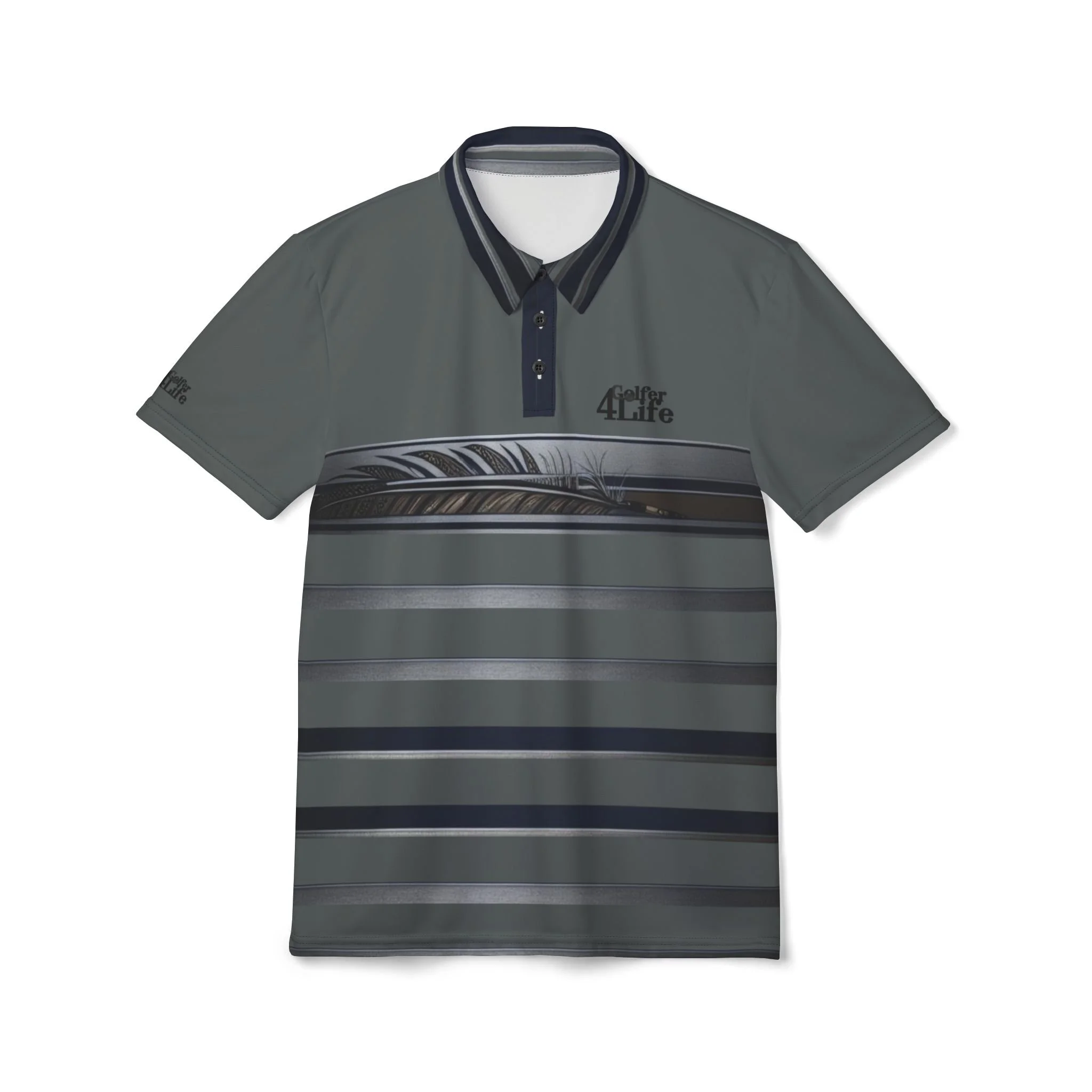 Signature Plume Pattern Polo Shirt