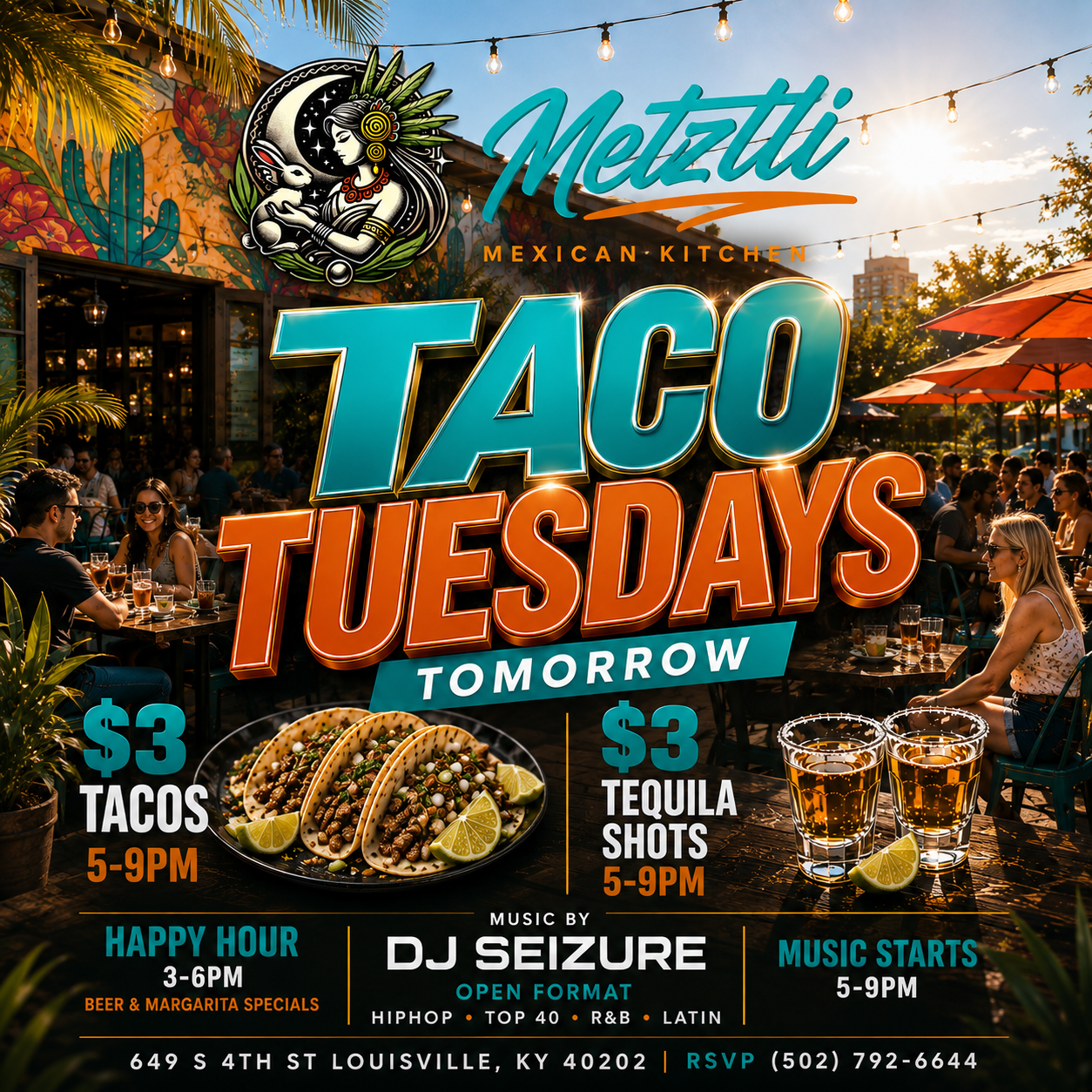 $3 Tacos &amp; Tequila tuesdays
