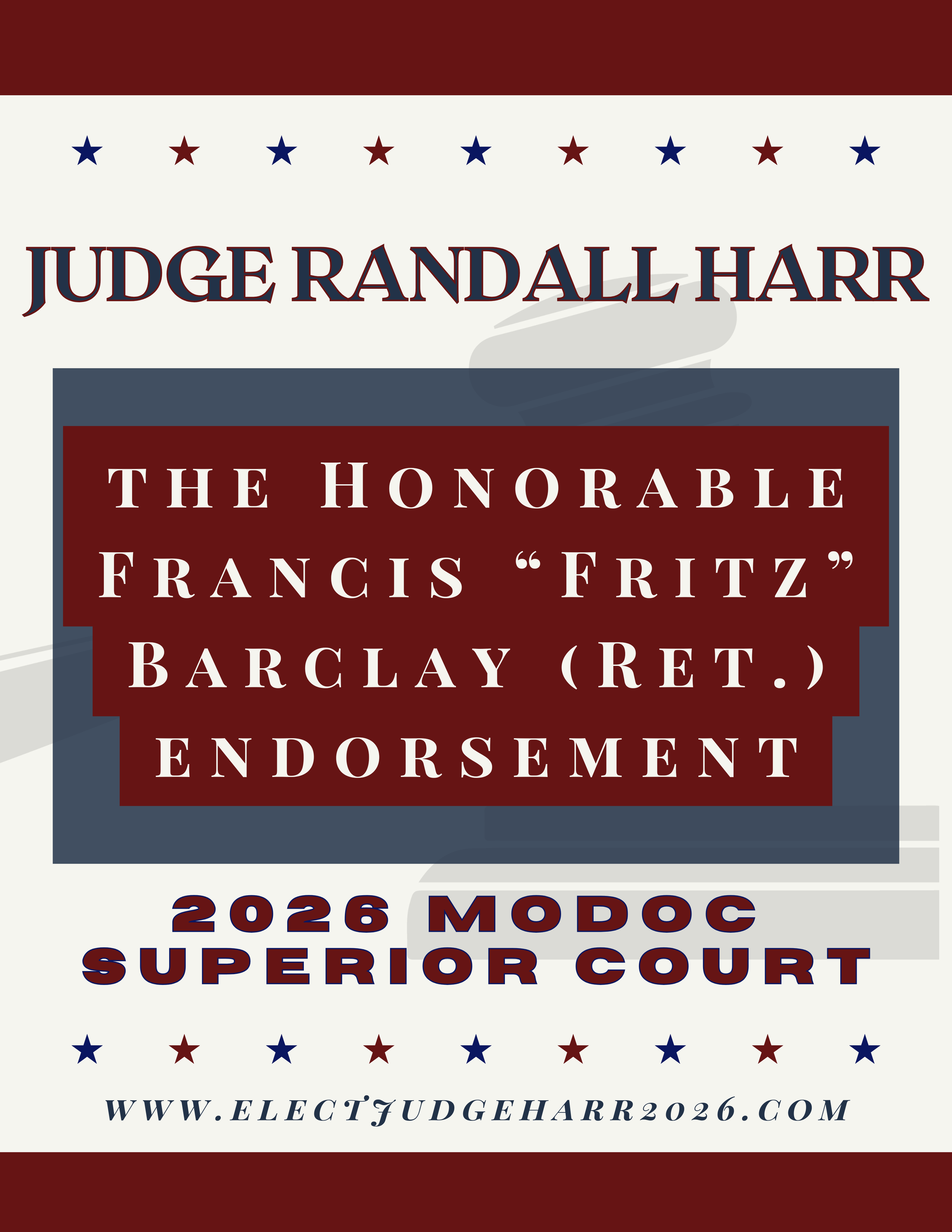 The Honorable Francis "Fritz" Barclay served Modoc County for two decades after his 2003 appointment by Governor Gray Davis. He has been a resident of Alturas since he was eight years old and presided over a wide range of cases in the rural court sys