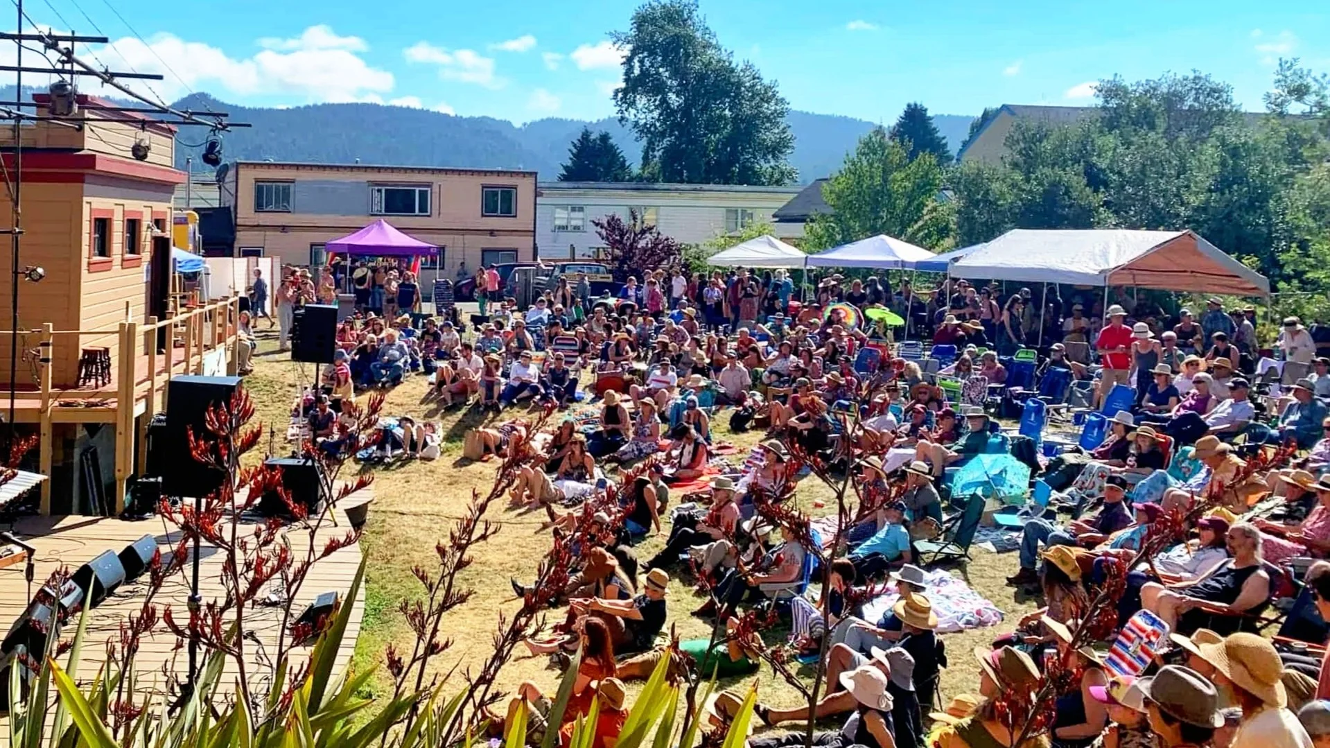A crowd of festival-goers at the Baduwa't Festival