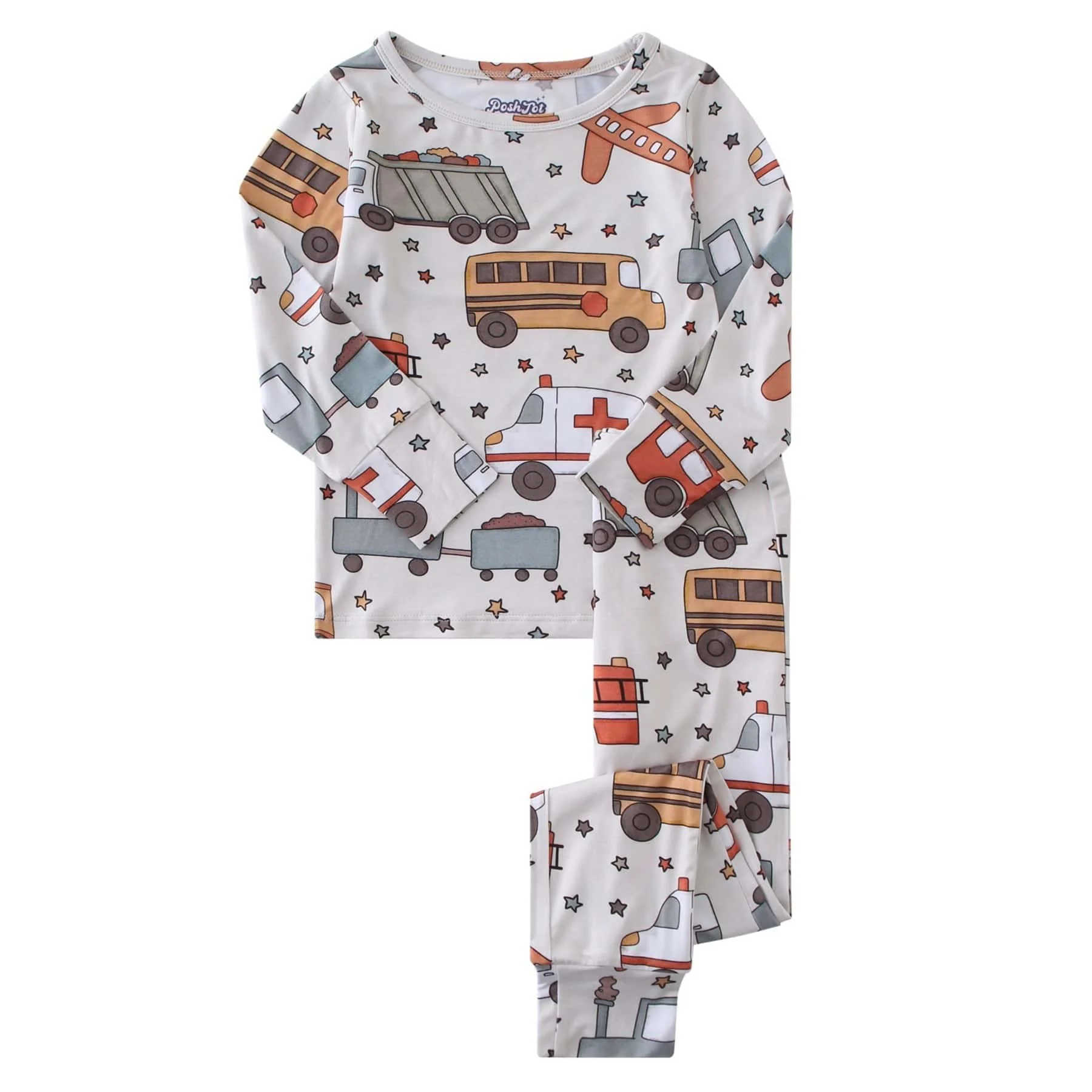 PoshTOT Vehicles 2 Piece PJ Set