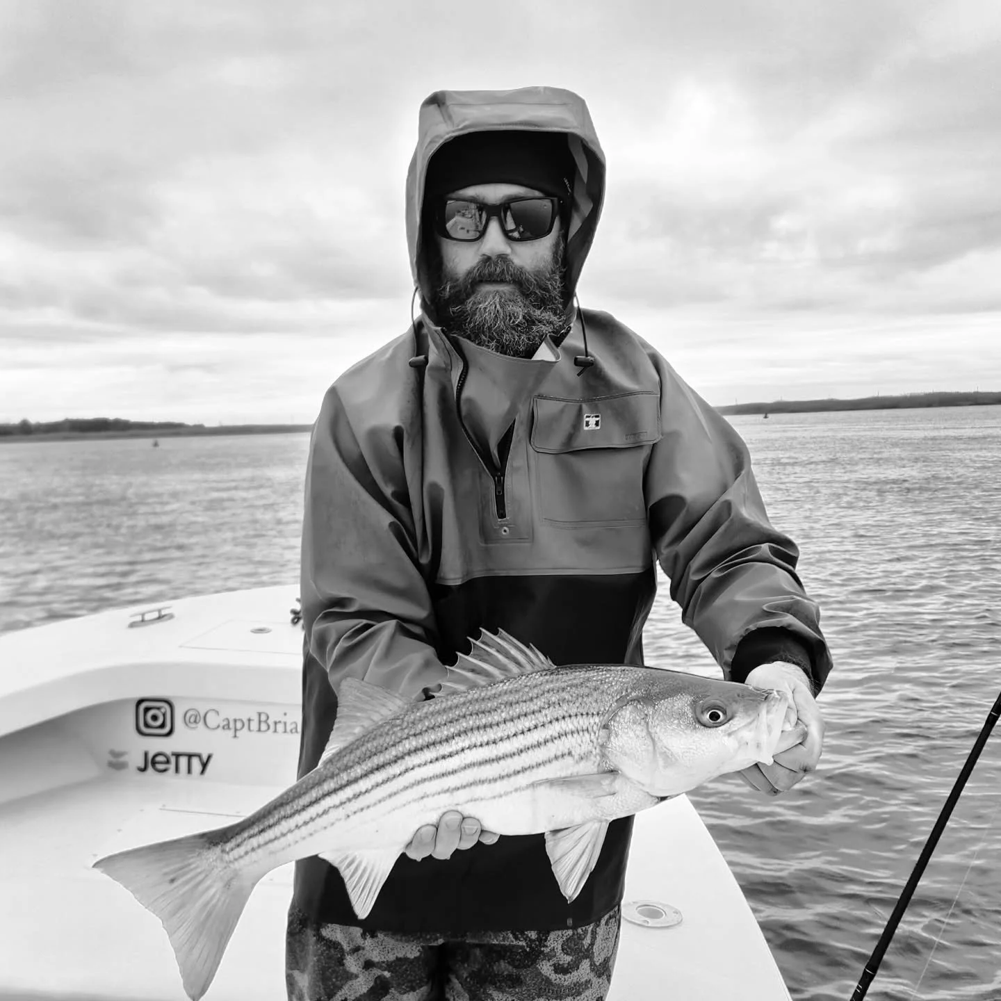 Early december bass action.  Yes its cold, but the fish are still chewing on the right day. 

Call to book! 
856 371 4346
#ocnjfishing
#stripedbassfishing 
#catchandrelease 
#oceancitynj