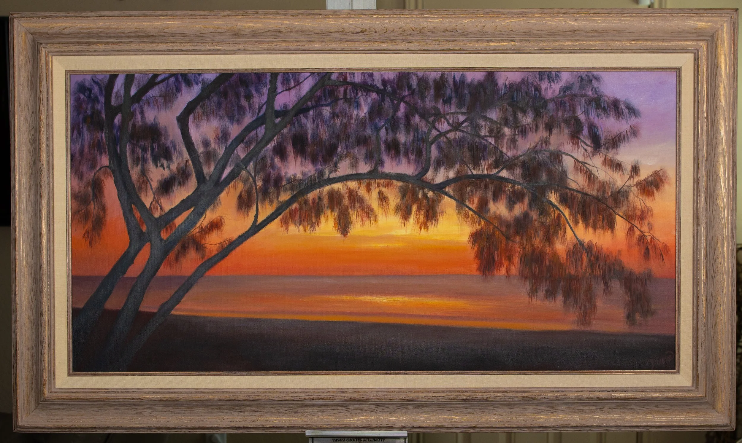 Serene Sunset Framed Canvas Art