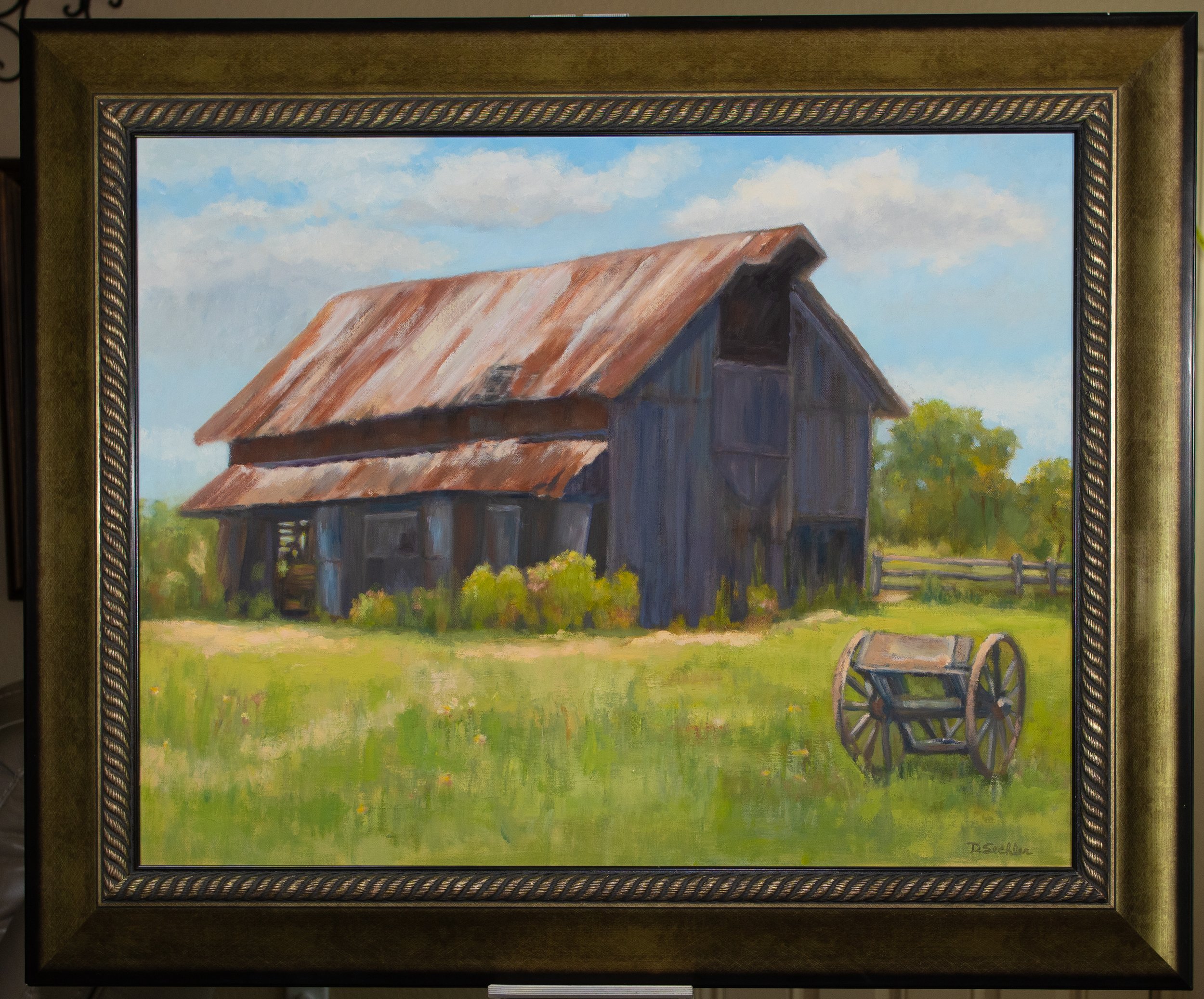 Rustic Tranquility Framed Oil Painting