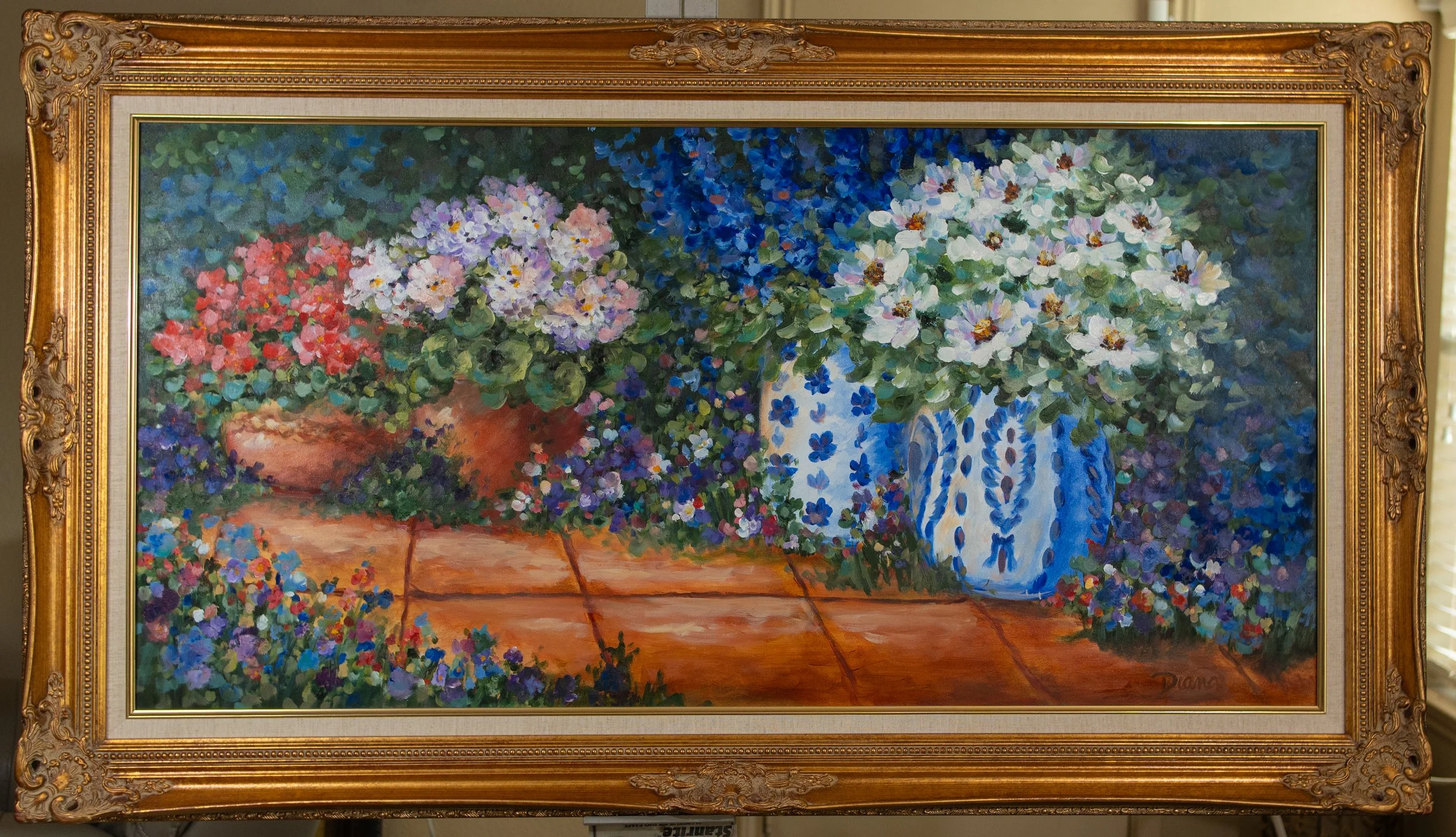 Vibrant Garden Escape Framed Painting