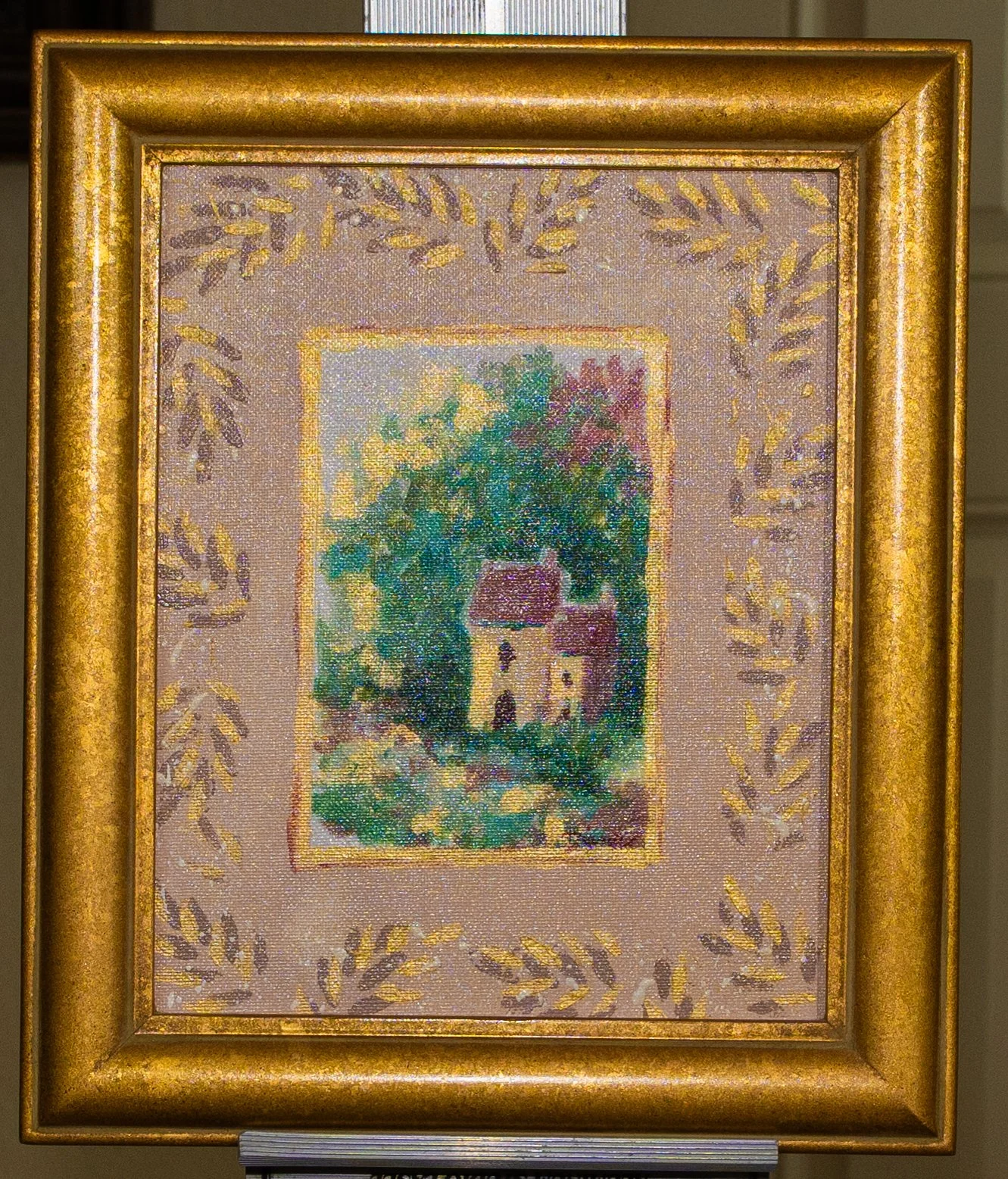 Charming Countryside Vintage Framed Painting