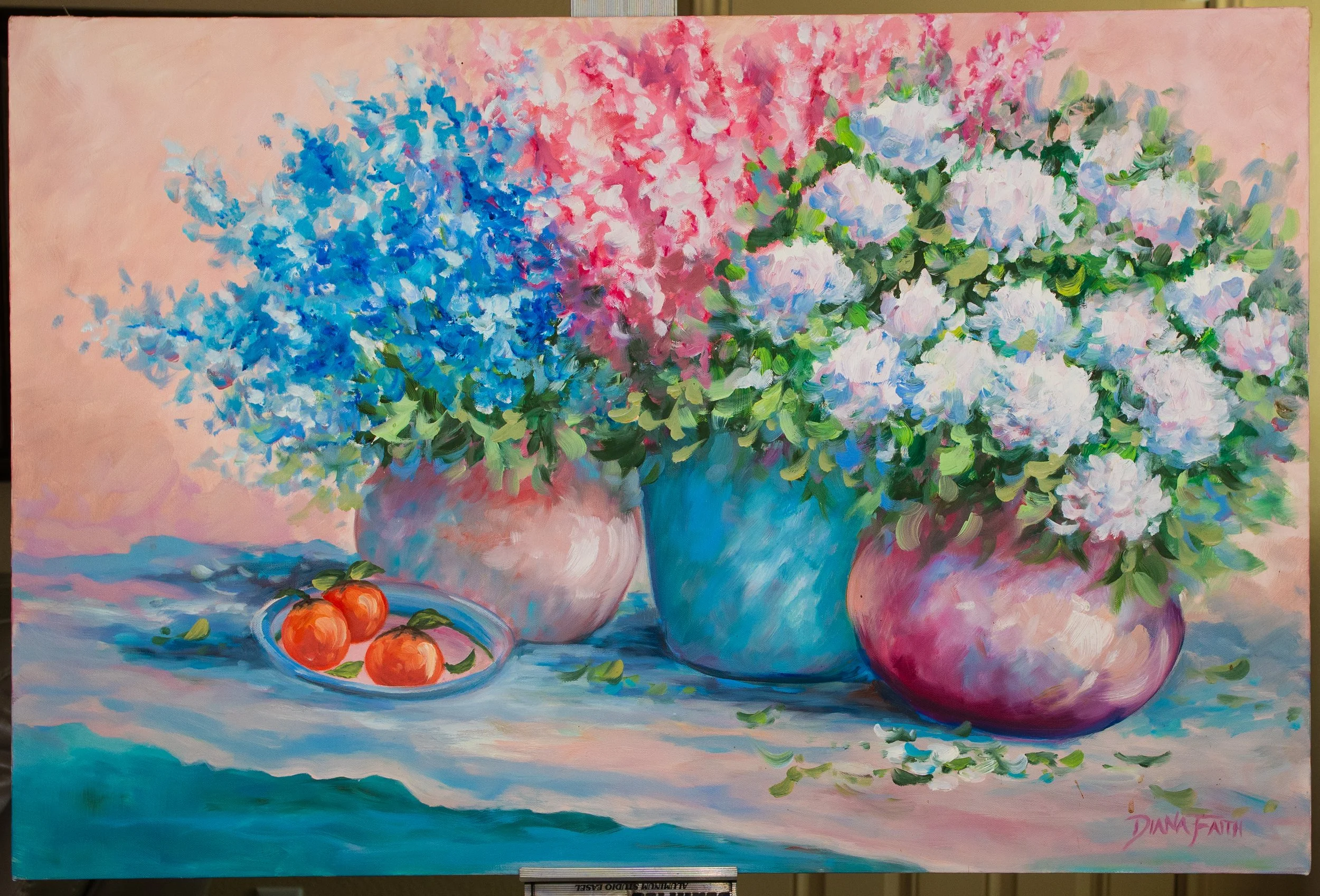 Vibrant Floral Canvas Painting
