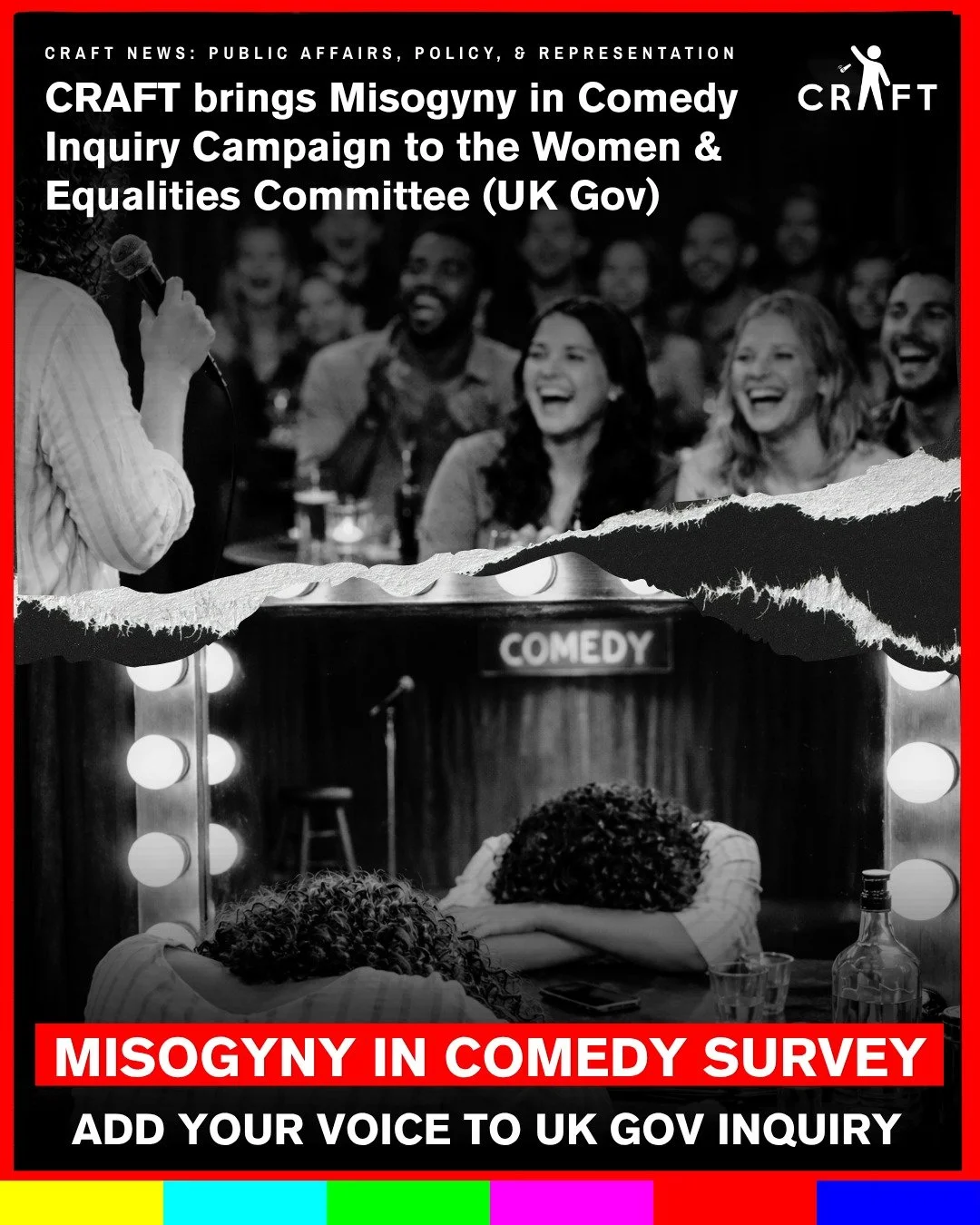📣 LANDMARK INQUIRY: Misogyny in Comedy. The comedy industry&mdash;performers, promoters, and professionals of all genders&mdash;are invited to provide evidence for the Women &amp; Equalities Committee&rsquo;s Inquiry into Misogyny in Comedy&mdash;a 