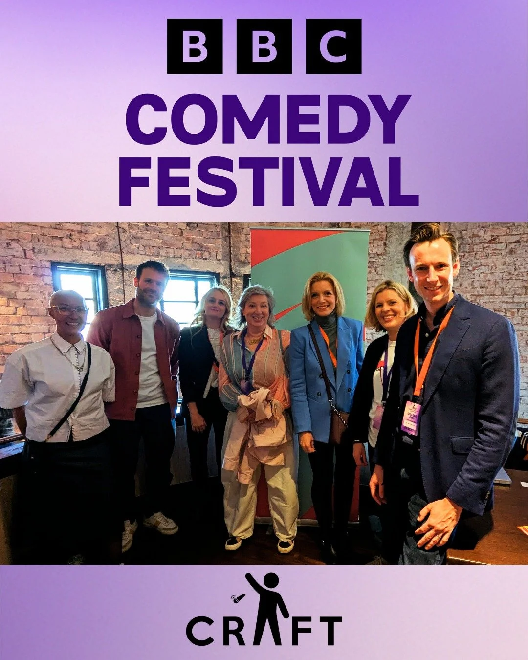 Team CRAFT was delighted to be invited to the BBC Comedy Festival 2026.

Samantha Niblett MP (CRAFT Patron), Lu Jackson (CRAFT Founder and Chair), and Lesley Sloss (CRAFT Chair Advisor) joined Nana Hughes (ITV Head of Scripted Comedy), Jon Petrie (Di