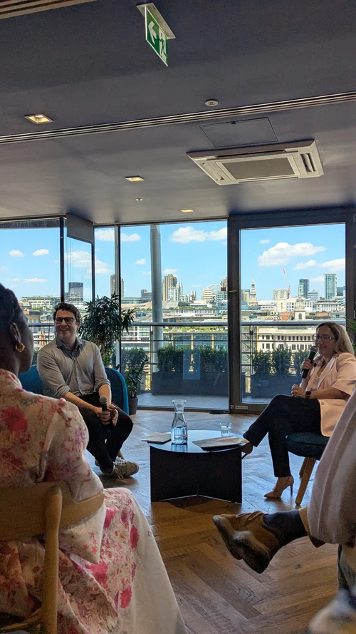 Neil Ross interviews the then AI Minister, Feryal Clark MP, for the keynote.