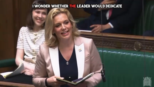 Samantha Niblett MP raises the comedy Business Question with the Leader of the House.