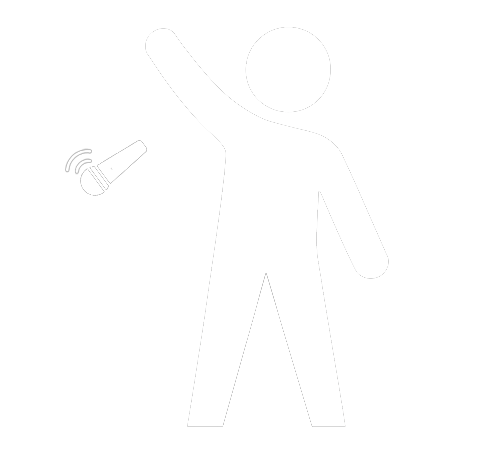 Illustration of a person waving a flashlight.