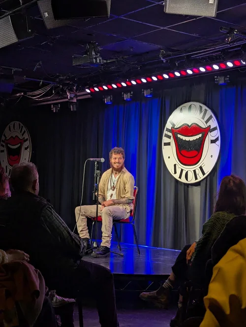 Joshua Robertson at Stand up for Head Held High, The Comedy Store.