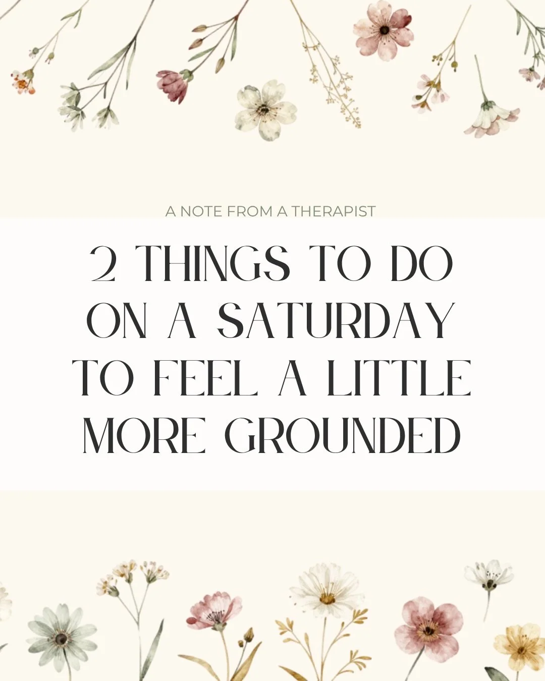 Maybe you need a moment to come back to yourself this Saturday. What helps you feel more grounded?