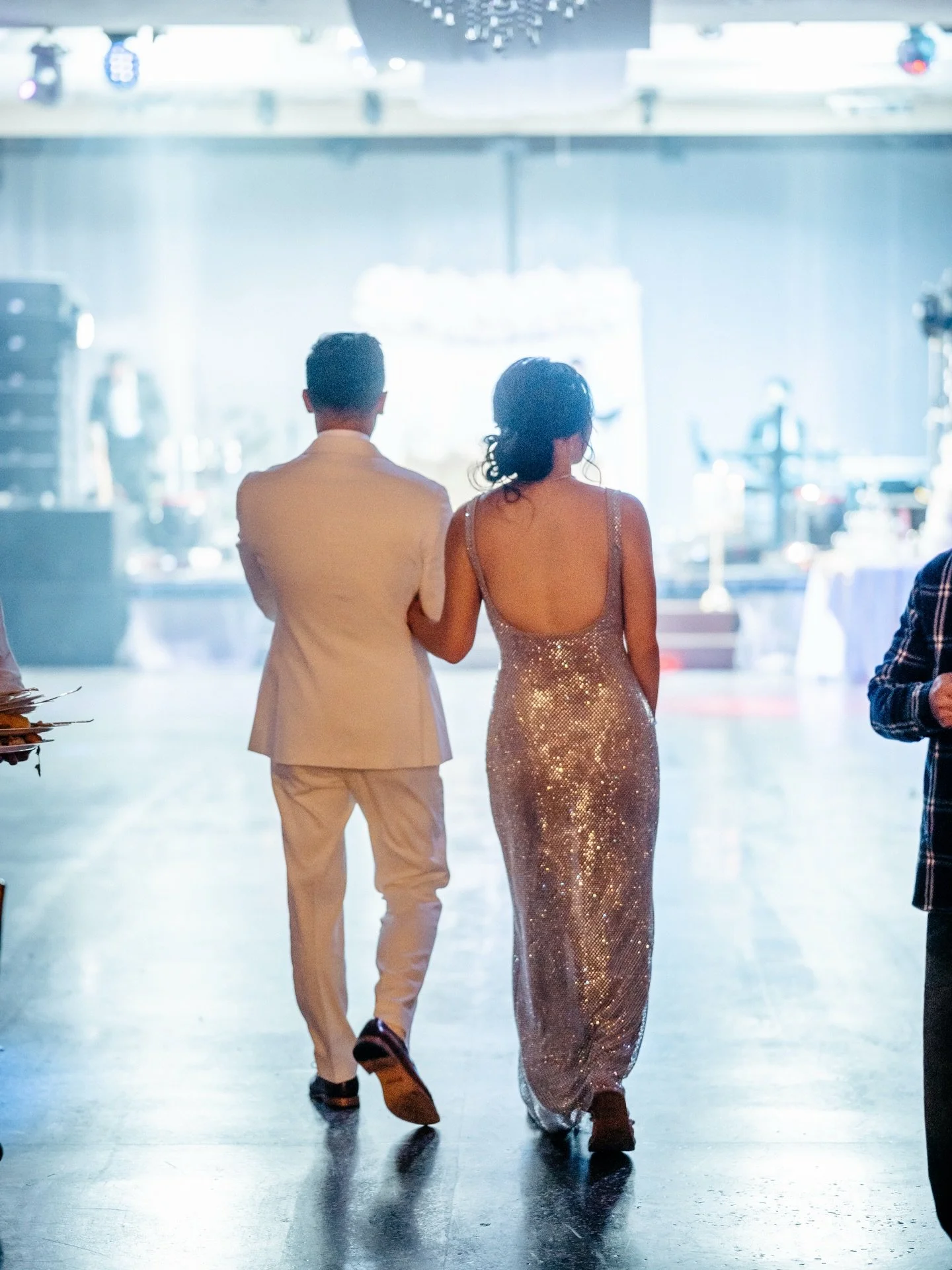 Walking into your reception for the first time hits different&hellip; ✨
The lights, the music, your people all in one room. It&rsquo;s that moment where everything becomes real. Let us help you celebrate your first day of marriage!!!