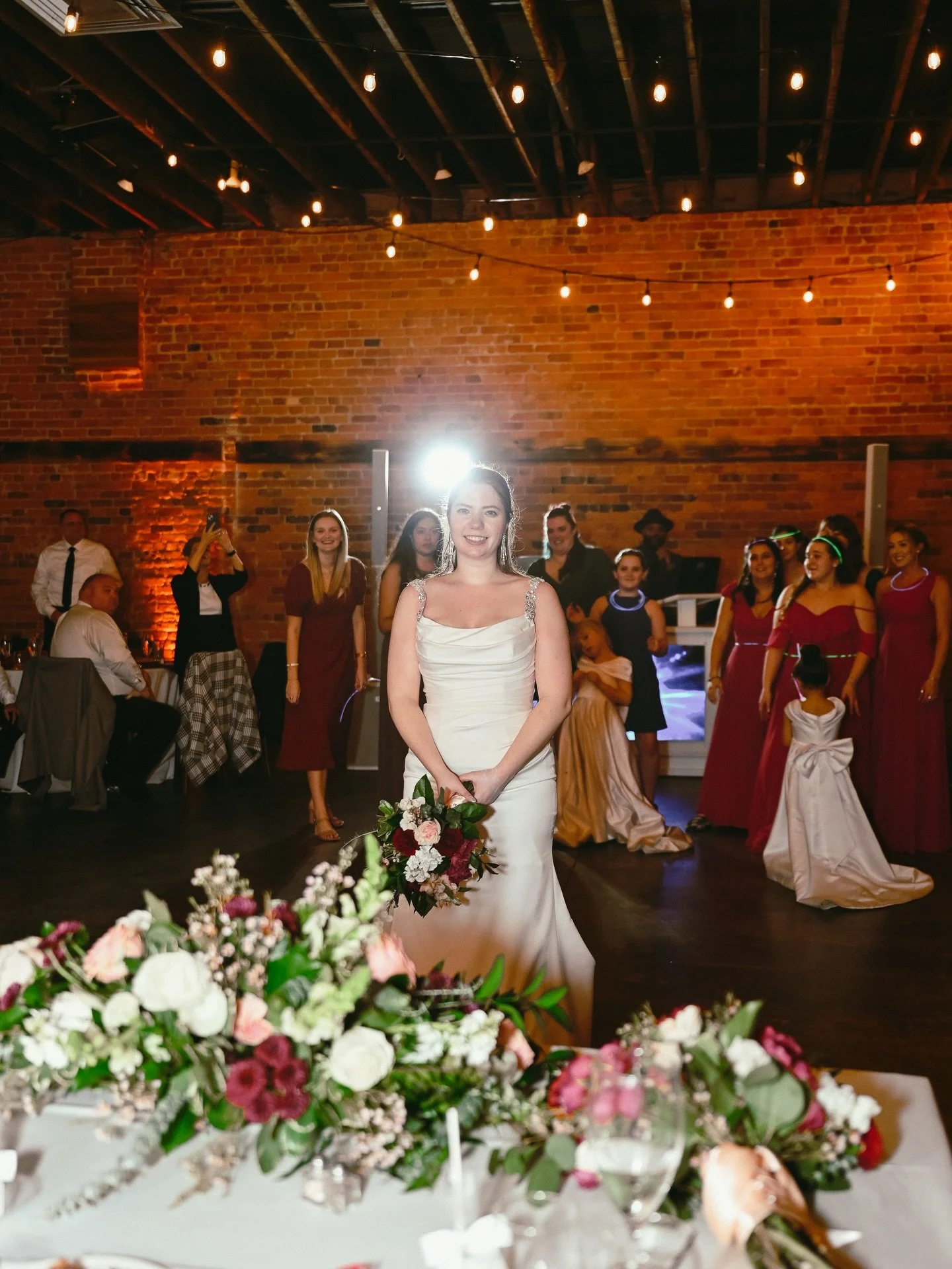 Spotlight for your bouquet toss?!? I think YES! It&rsquo;s the perfect way to jacket sure the attention is on the bride for this fun tradition! If you are interested in motion spotlights for your event message us!