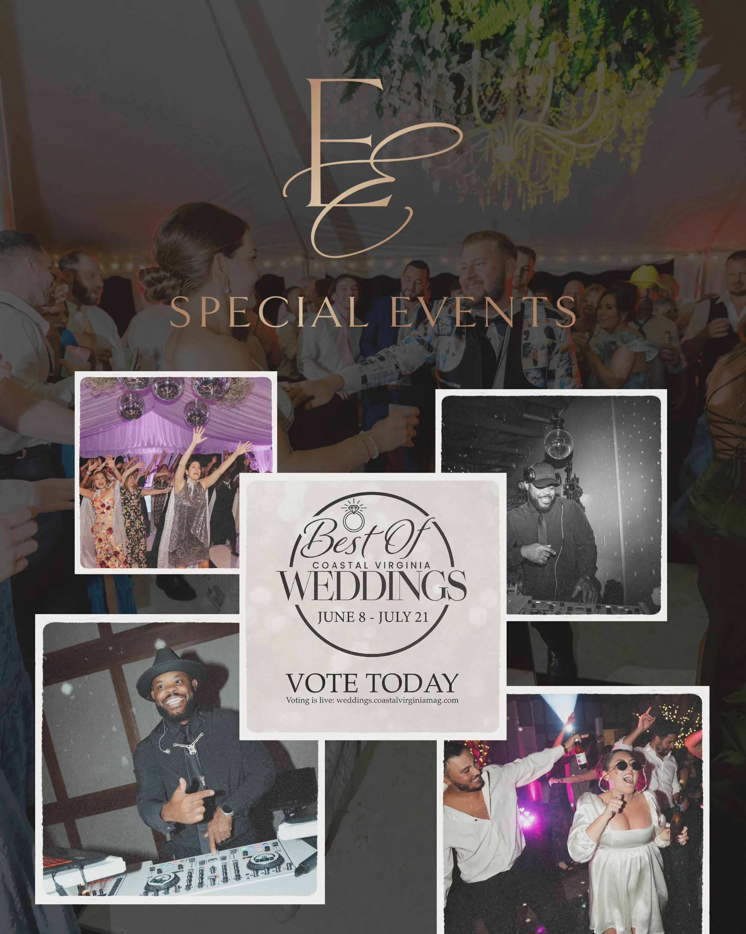 EE SPECIAL EVENTS IS NOMINATED FOR &ldquo;BEST WEDDING DJ&rdquo;!!!
-
LINK IN BIO🎶🎶
Vote NOW!! We can&rsquo;t thank you all enough for the continued support and encouragement from all of our past clients, &ldquo;friendors&rdquo;, and everyone that 