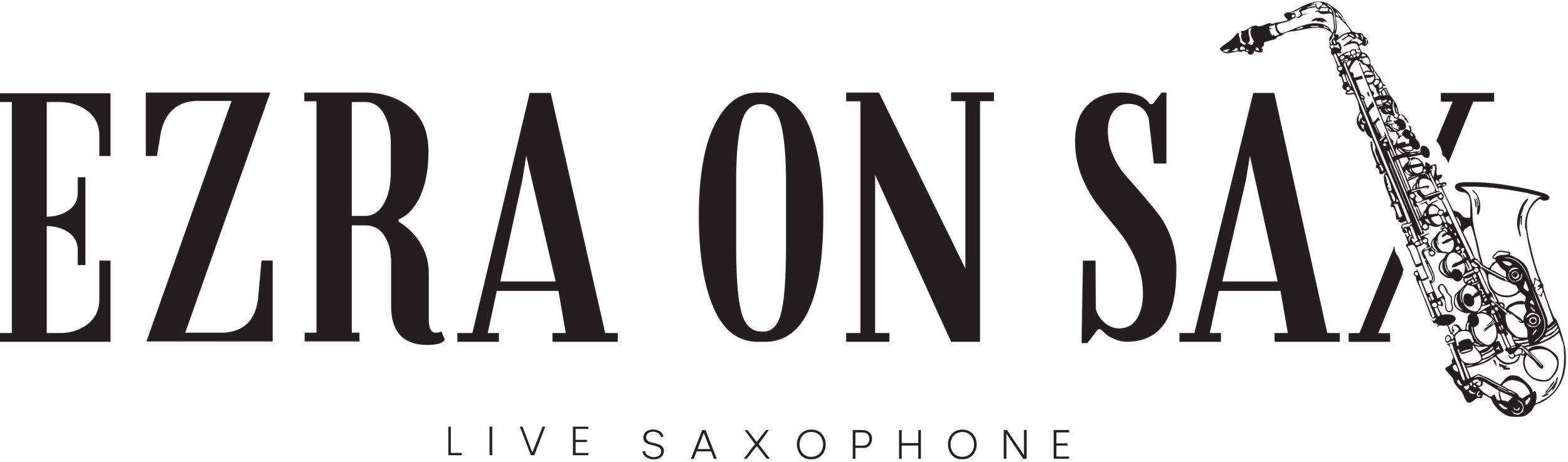 Ezra On Sax Logo Full Black