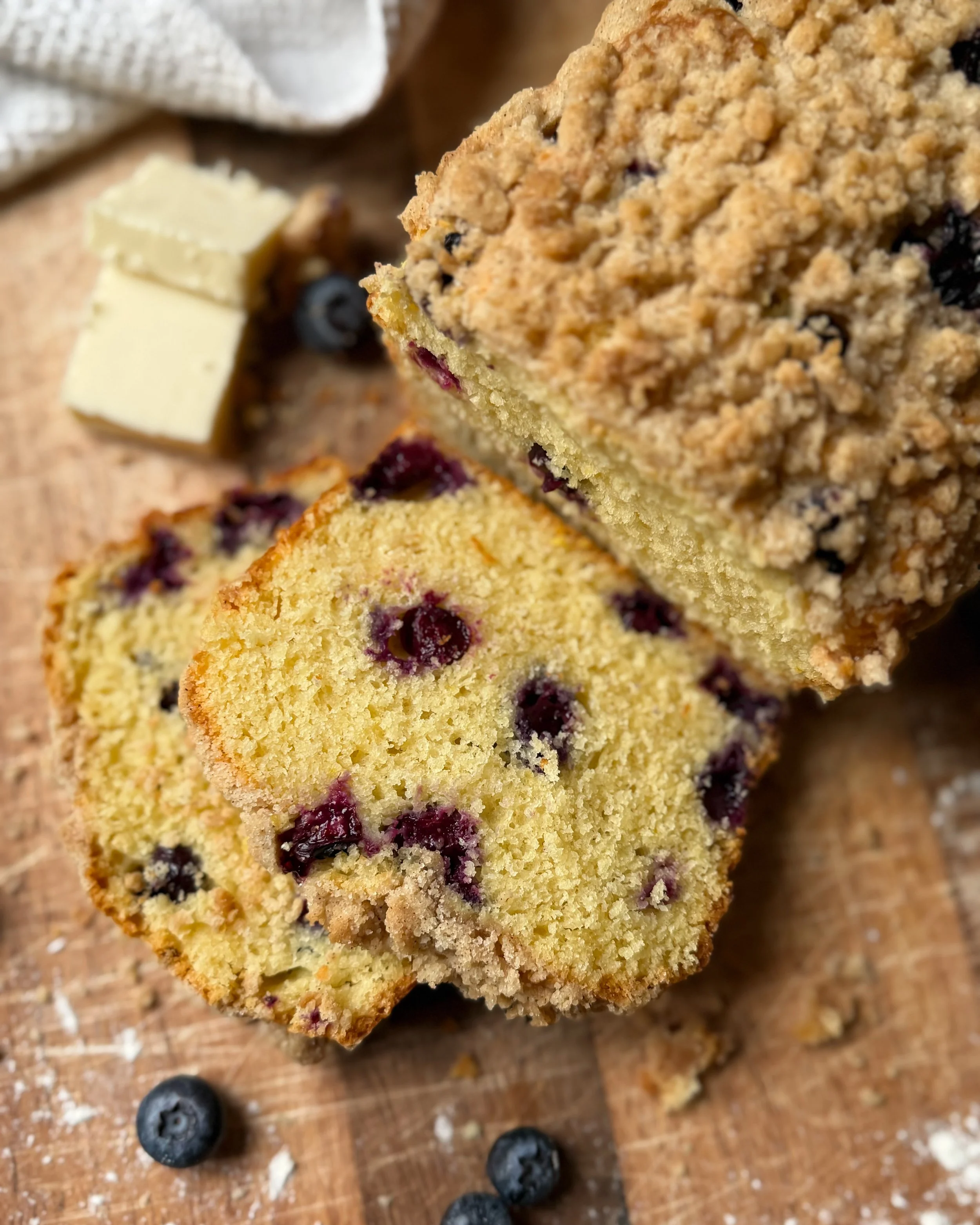 Sourdough Blueberry Crumble Loaf