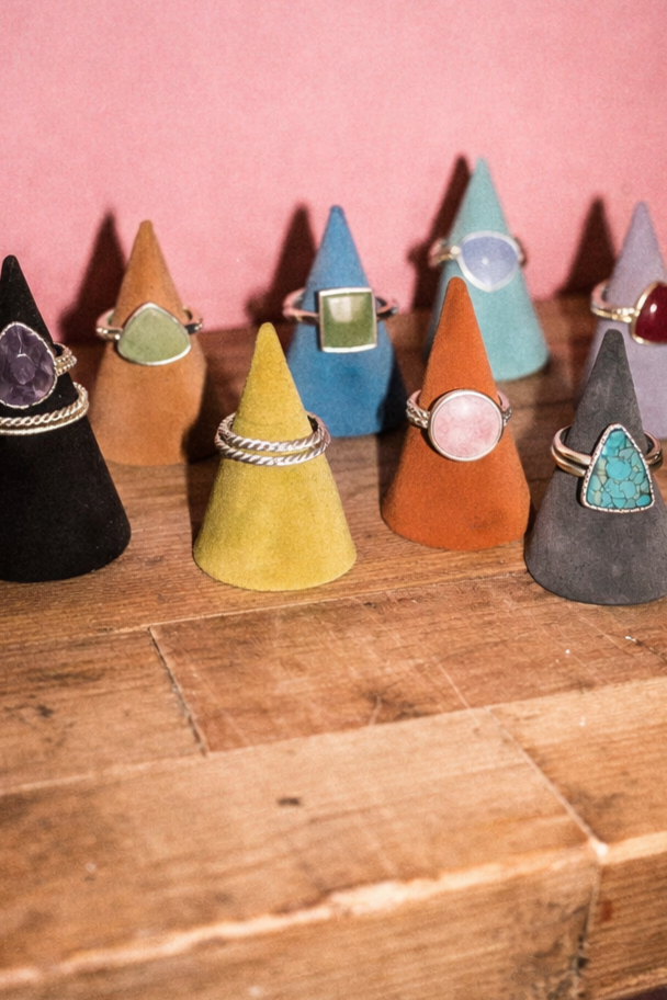 handmade cabochon silversmith rings