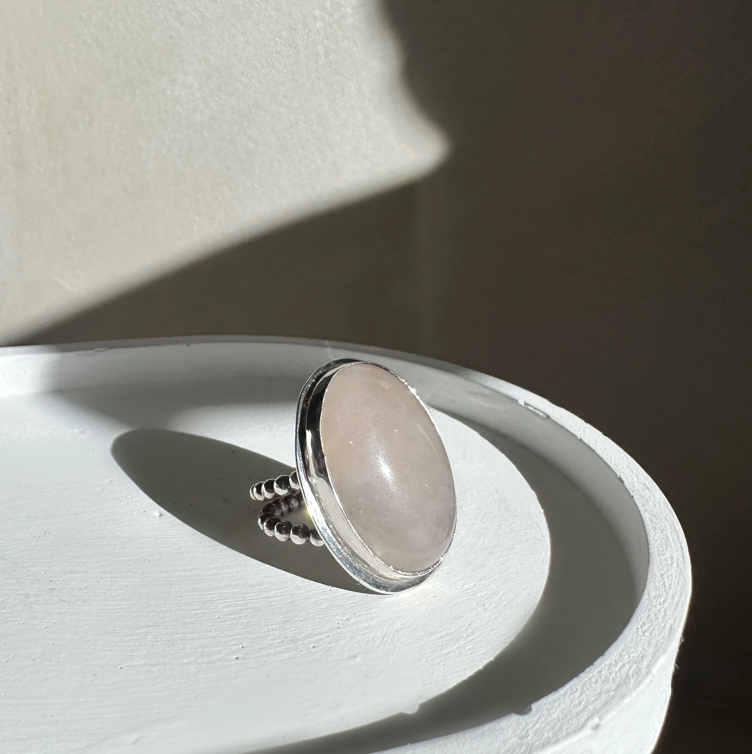 Sterling Silver Rose Quartz Ring