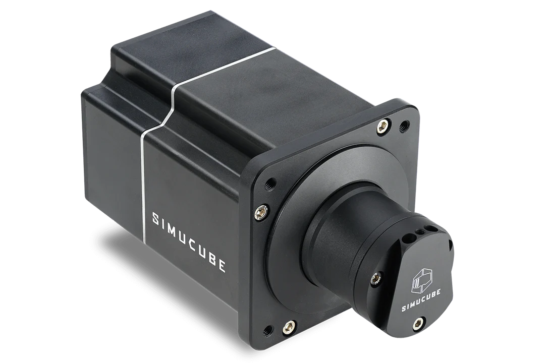 A 'SIMUCUBE' wheel base.