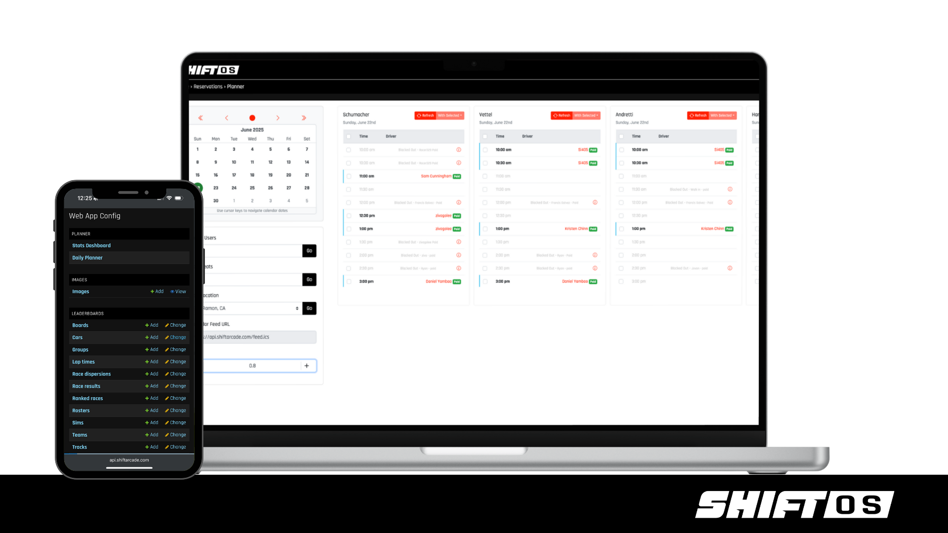 Image shows the internal view of the customer reservation screen
