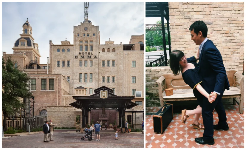 Hotel Emma is named after Emma Koehler, the wife of Pearl Brewery's President Otto Koehler. [Left Photo Source: The Spaces]
