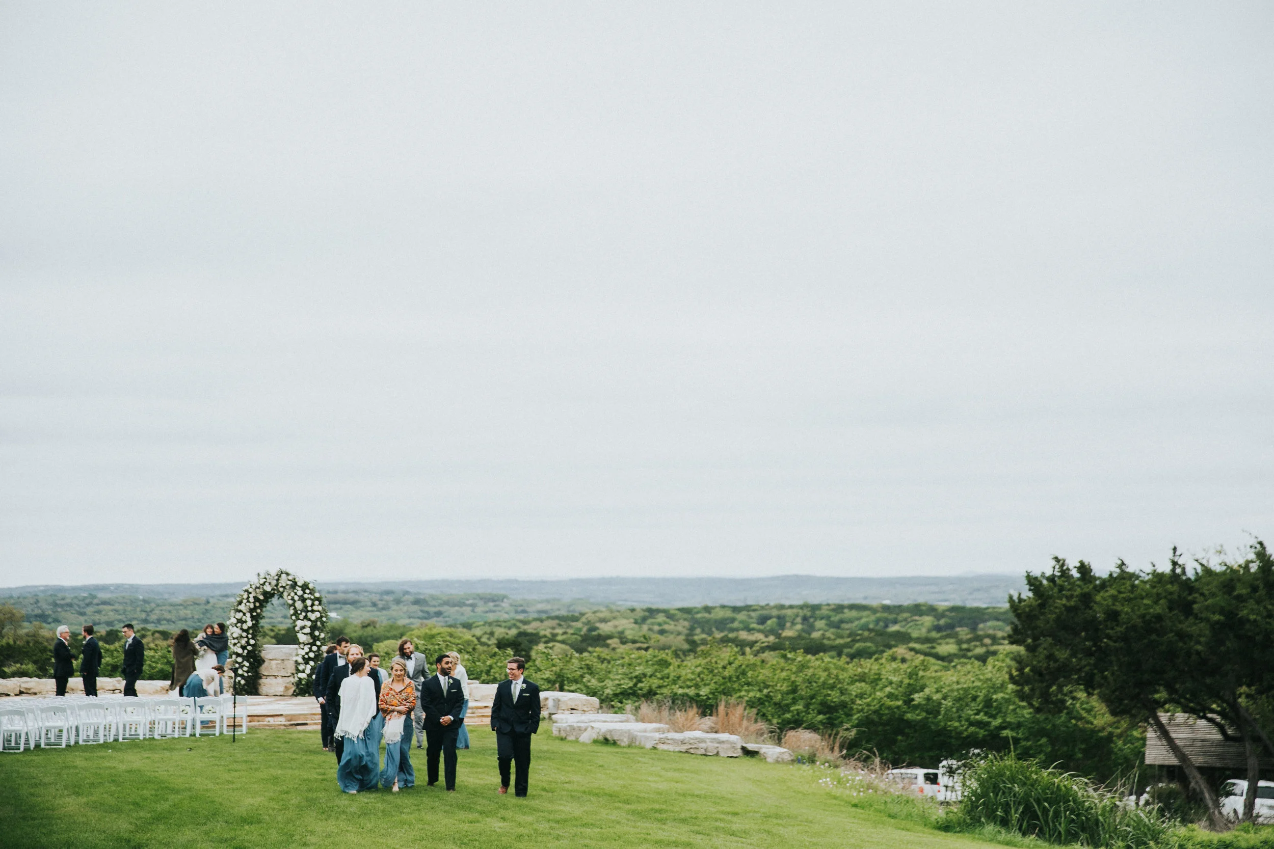 The Bella Vista ceremony site overlooks the vast and breathtaking Texas hill country.