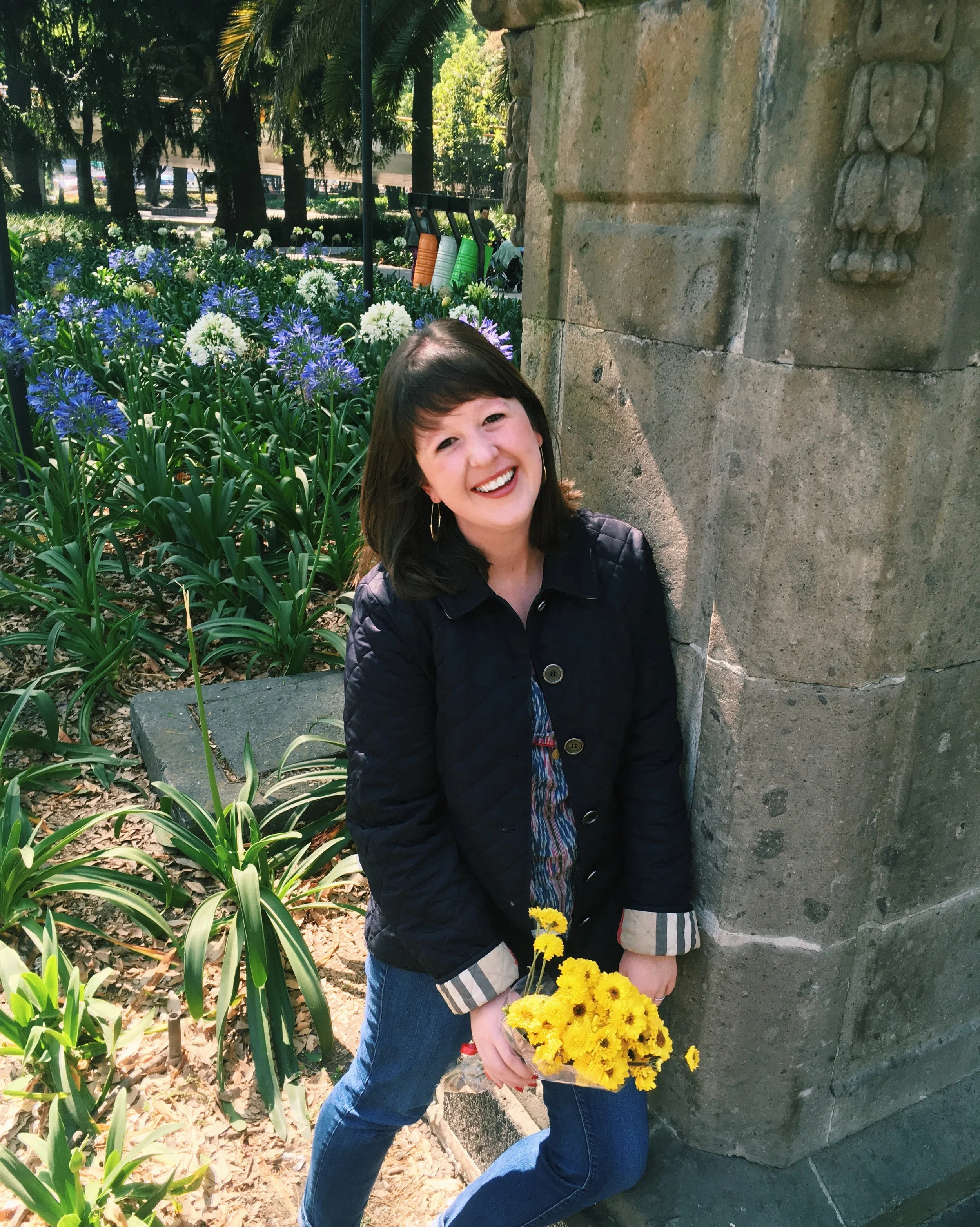 David bought me these flowers Saturday night, and I carried them around all day Sunday because…why not!