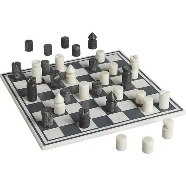 Marble Chess Game, CB2, $99.95